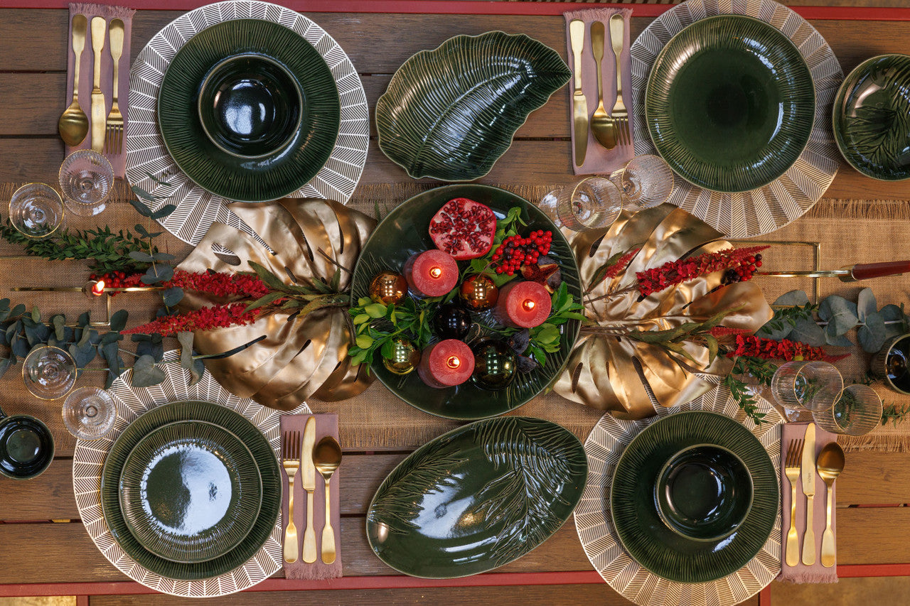 Mikasa PU Round Placemat Set 4 Piece 38cm (Gold)