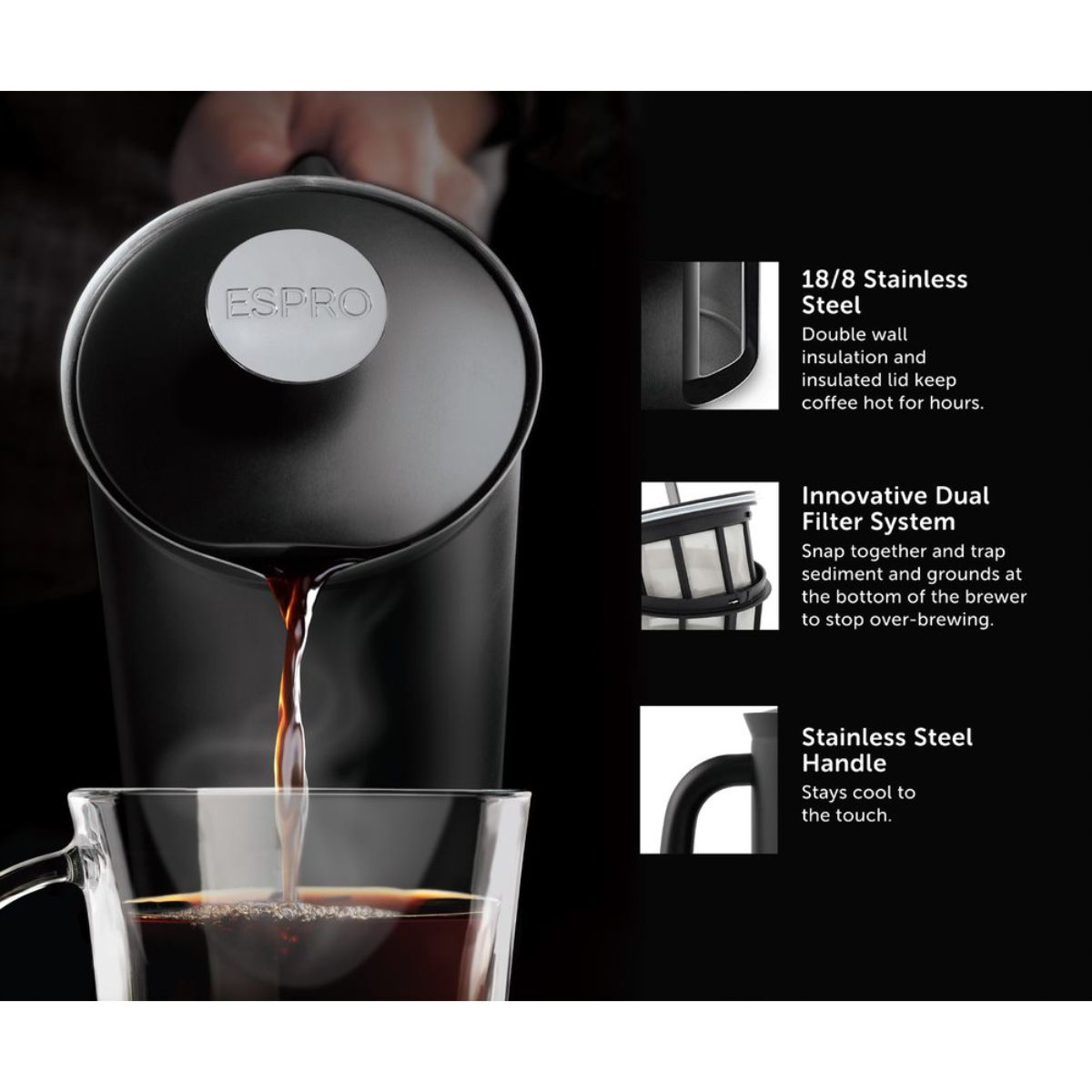 Espro P7 Press 950ml (32oz) - Black