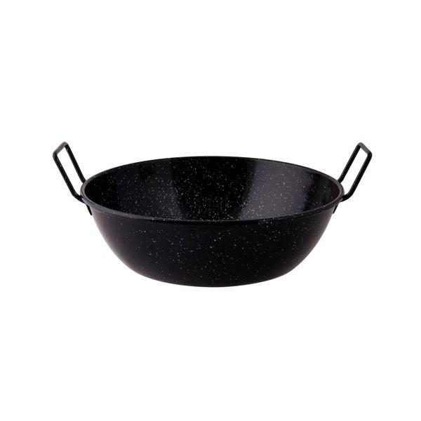 Pujadas Deep Pan - Enamelled (360mm - Black)