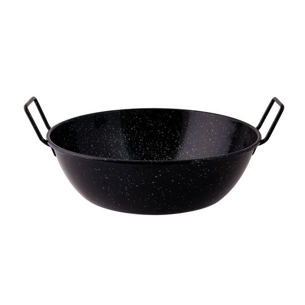 Pujadas Deep Pan - Enamelled (400mm - Black)