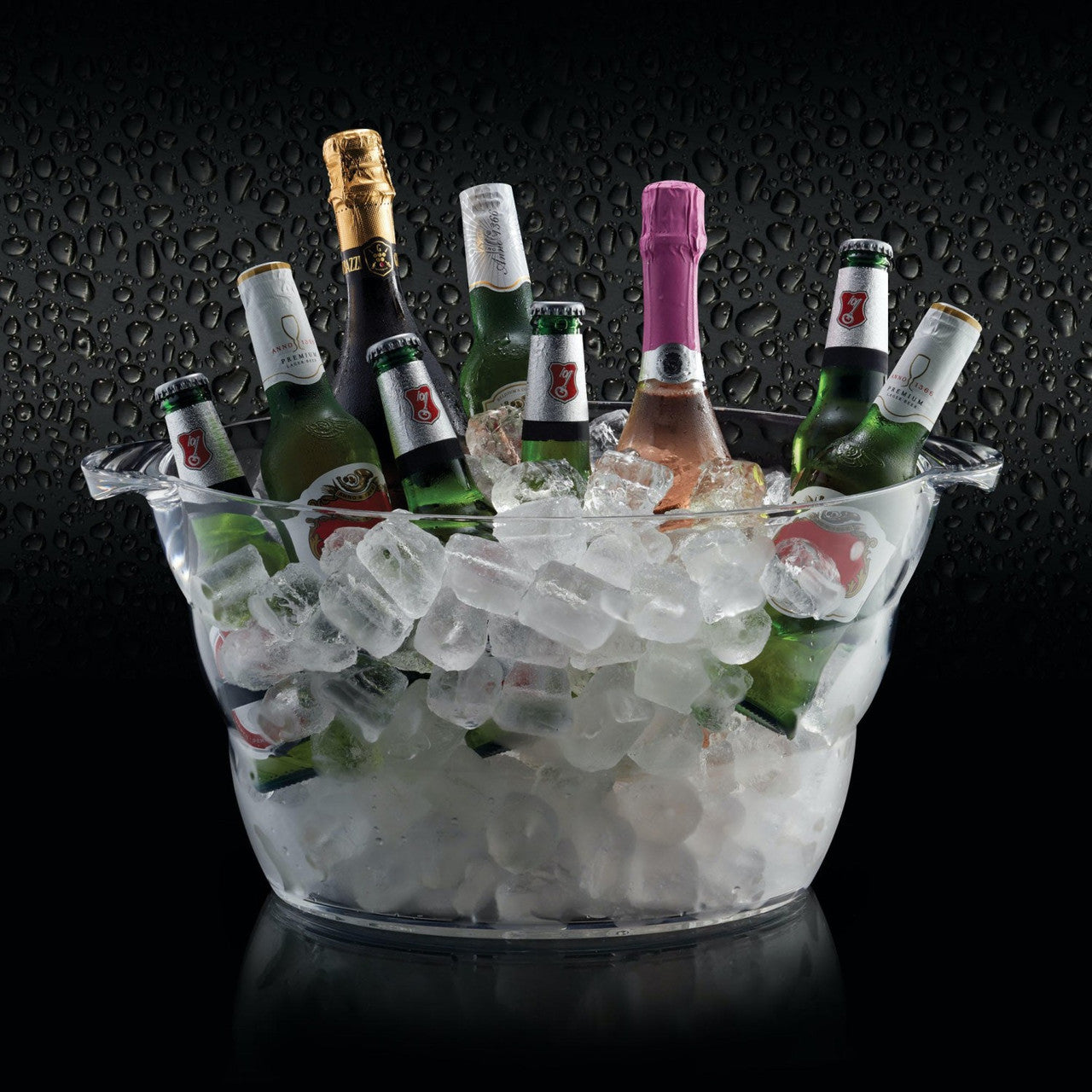 BarCraft Acrylic Large Oval Drinks Pail & Cooler