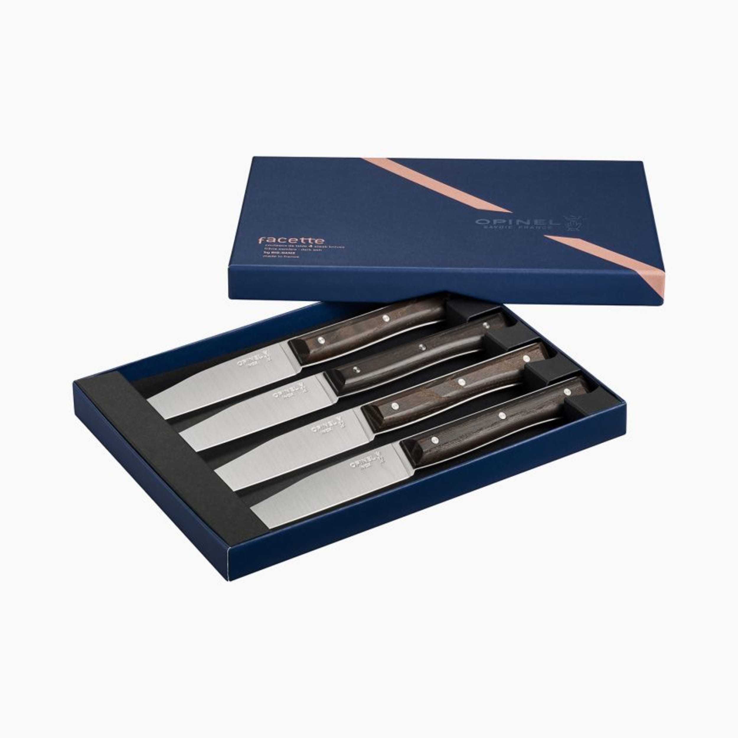 Opinel Facette Table Knife 4 Piece Set Ash