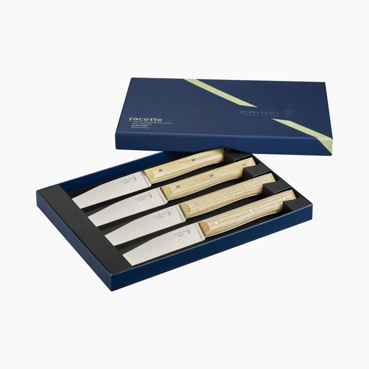 Opinel Facette Table Knife 4 Piece Set Ash