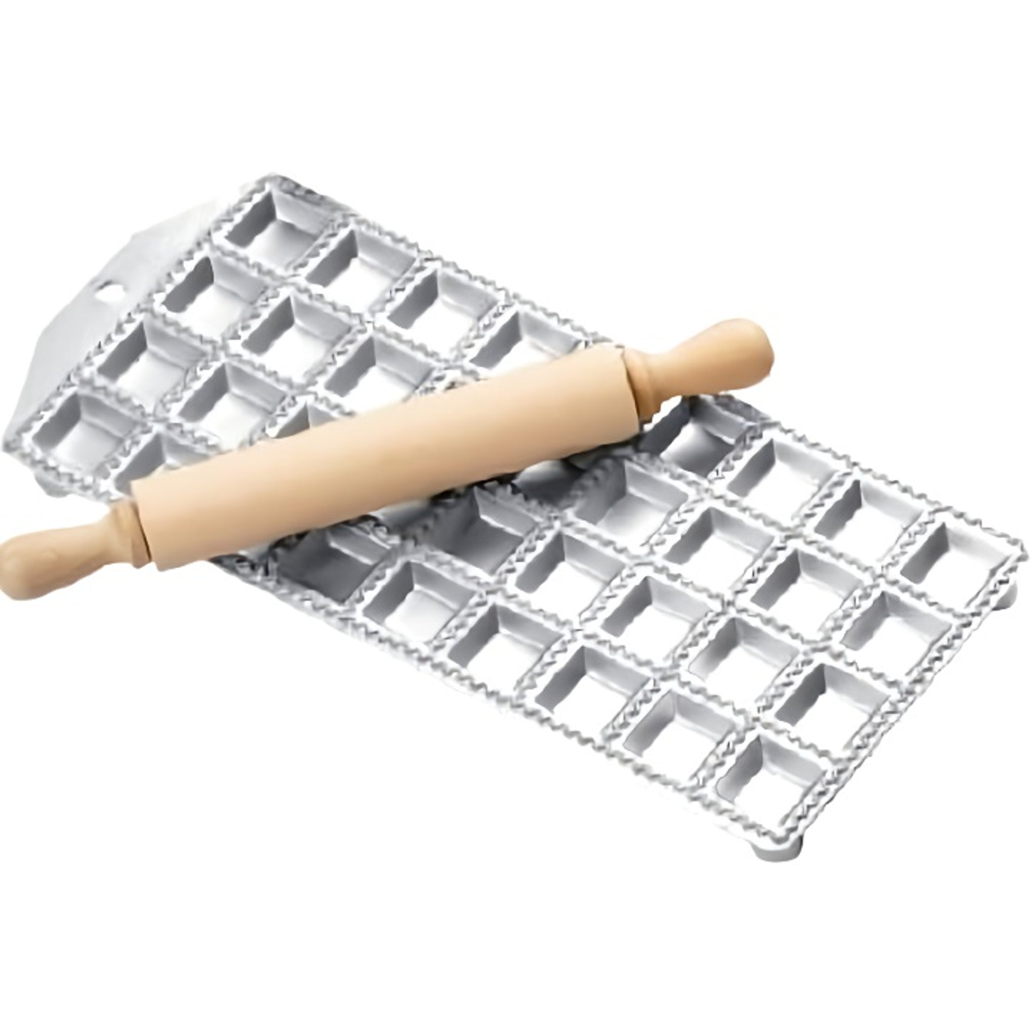 Panetta Casalinghi 24 Hole Ravioli Mould with Small Rolling Pin