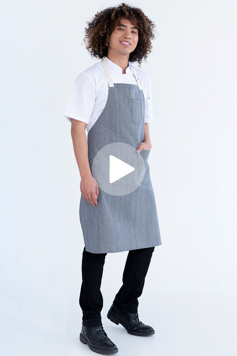 Aussie Chef Paris Bib Apron - Black