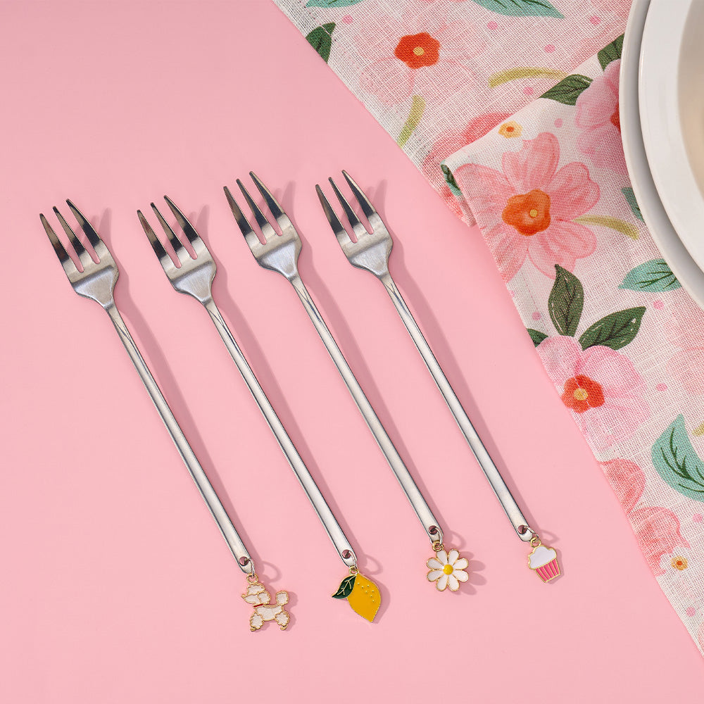 Annabel Trends Party Forks 4pc Poodles