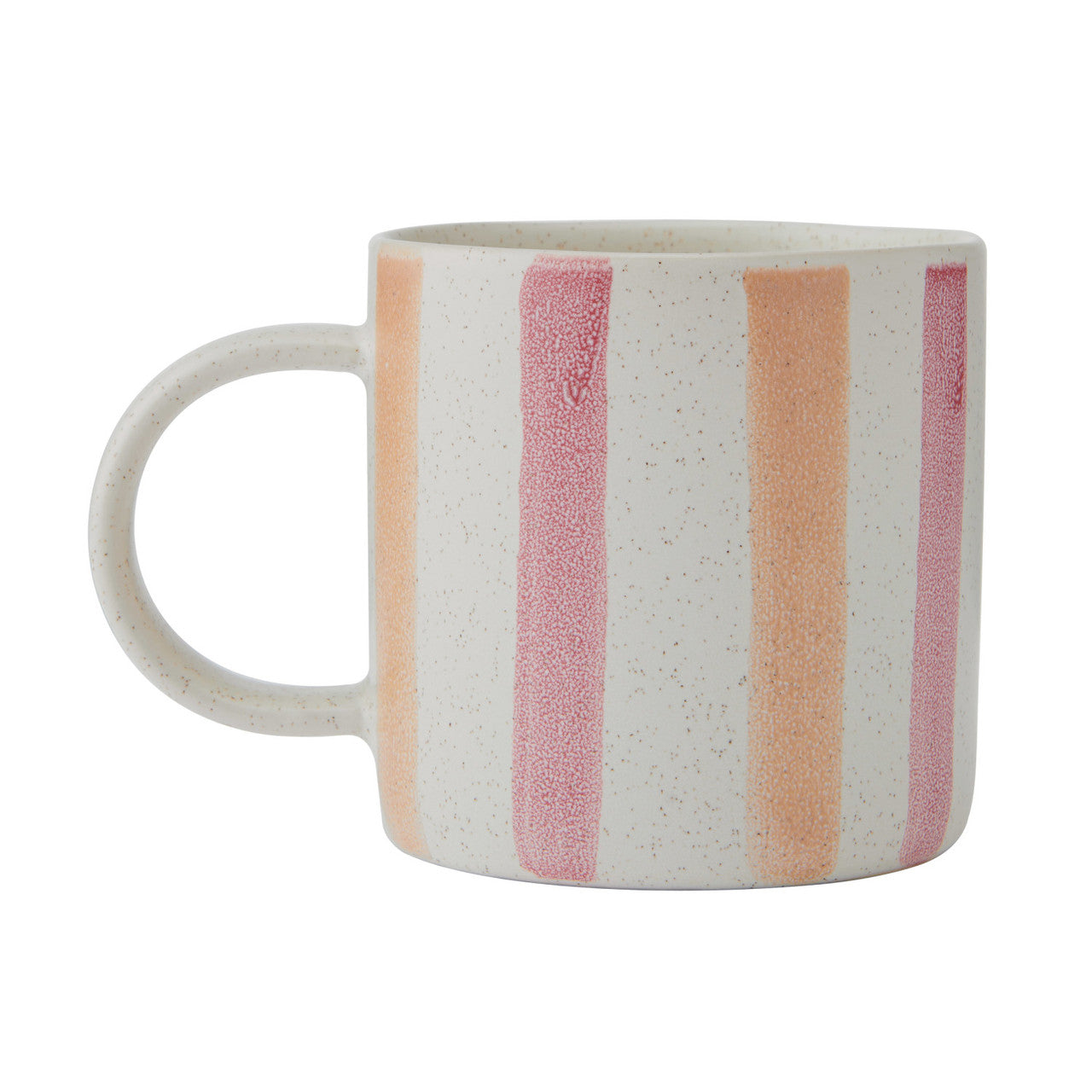Mikasa Stoneware Mug 380ml (Pink & Red Stripe)
