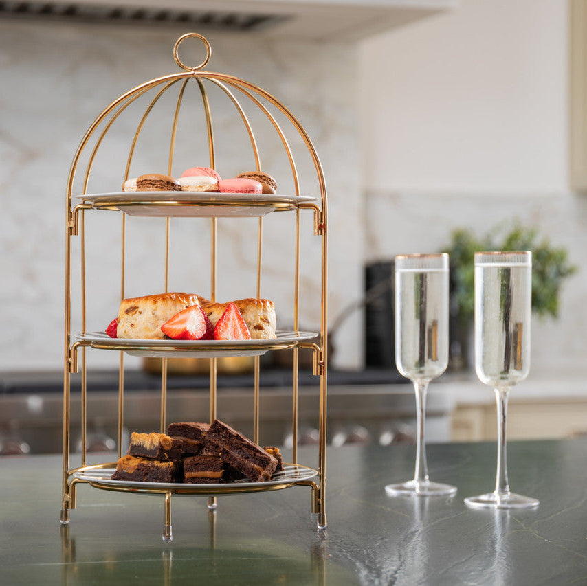 Artesà Three Tier Bird Cage Serving Stand