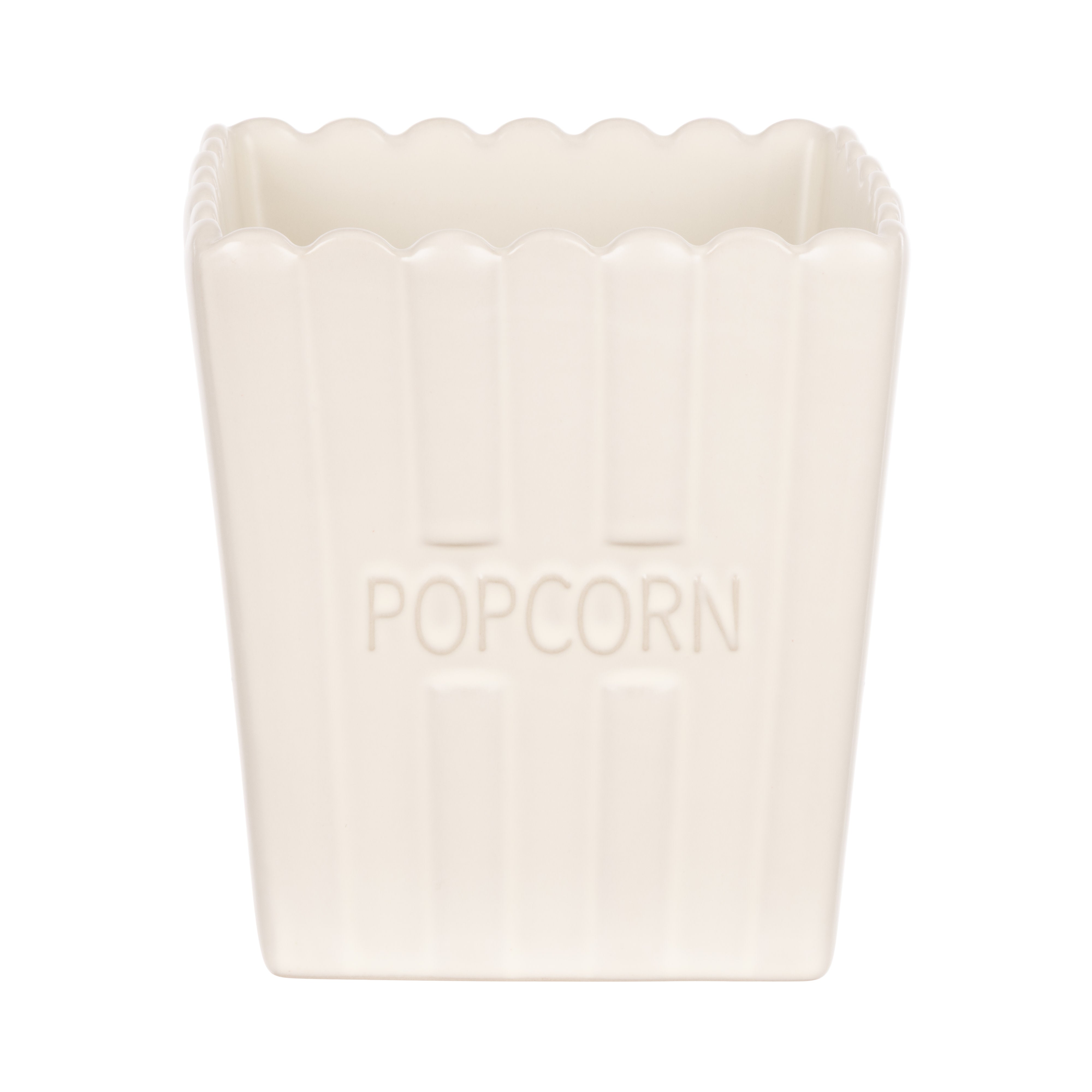 Davis & Waddell Peggy Large Stoneware Popcorn Bowl Off White