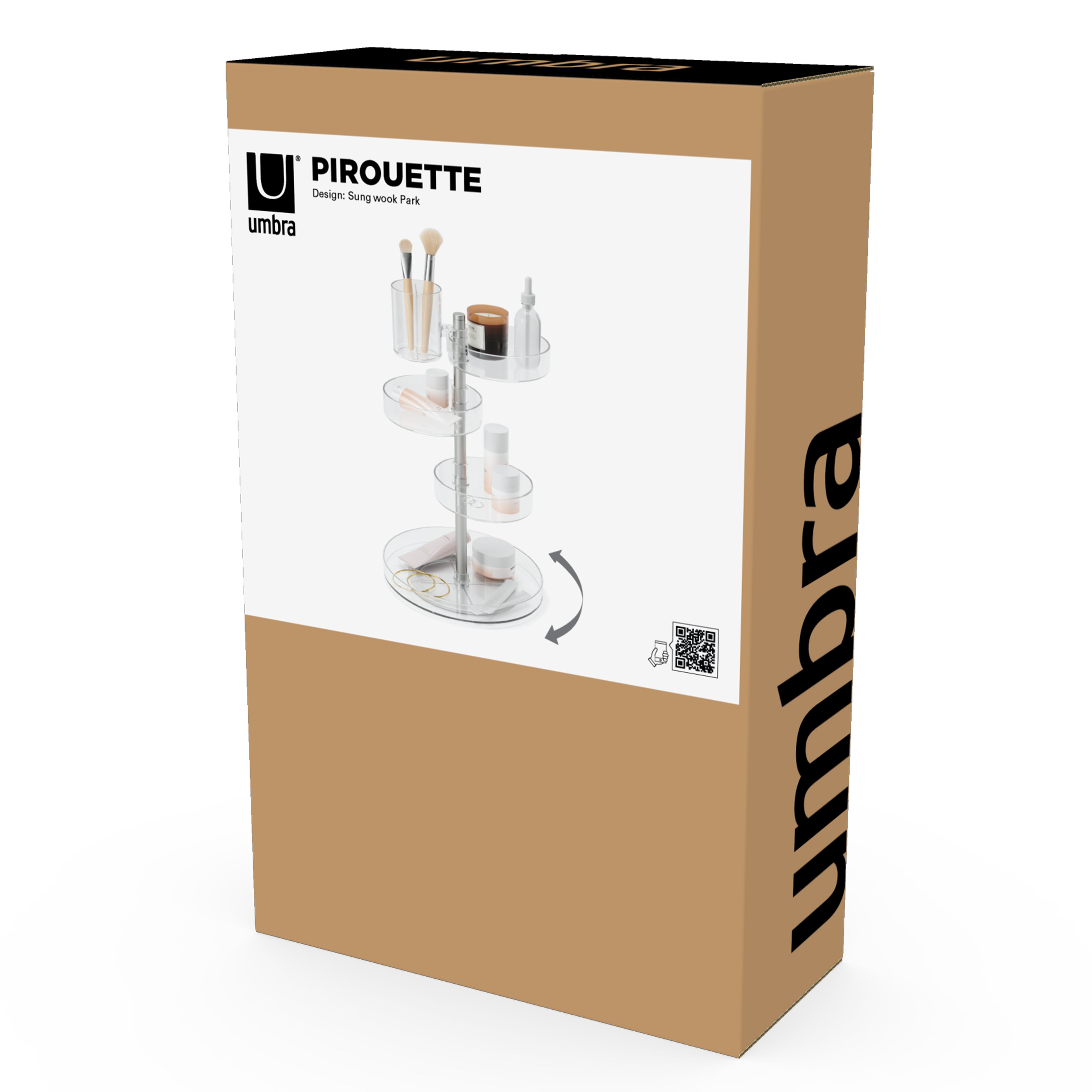 Umbra Pirouette Organizer Clear & Nickel