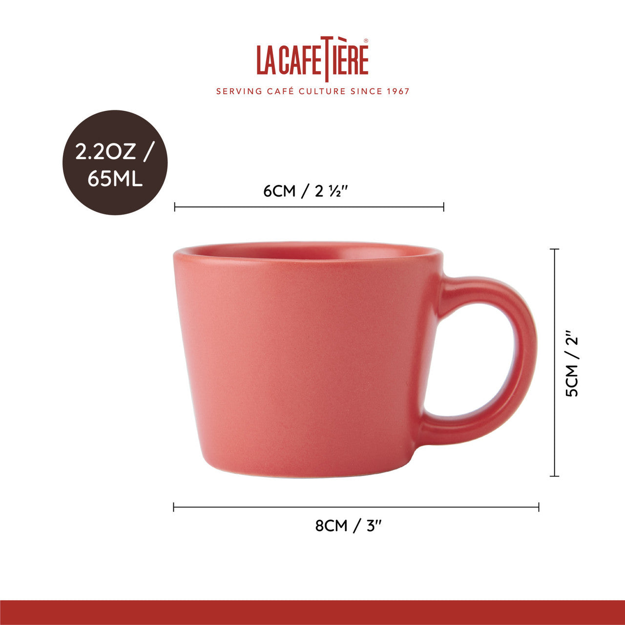La Cafetière Espresso Cup 65ml (Red)