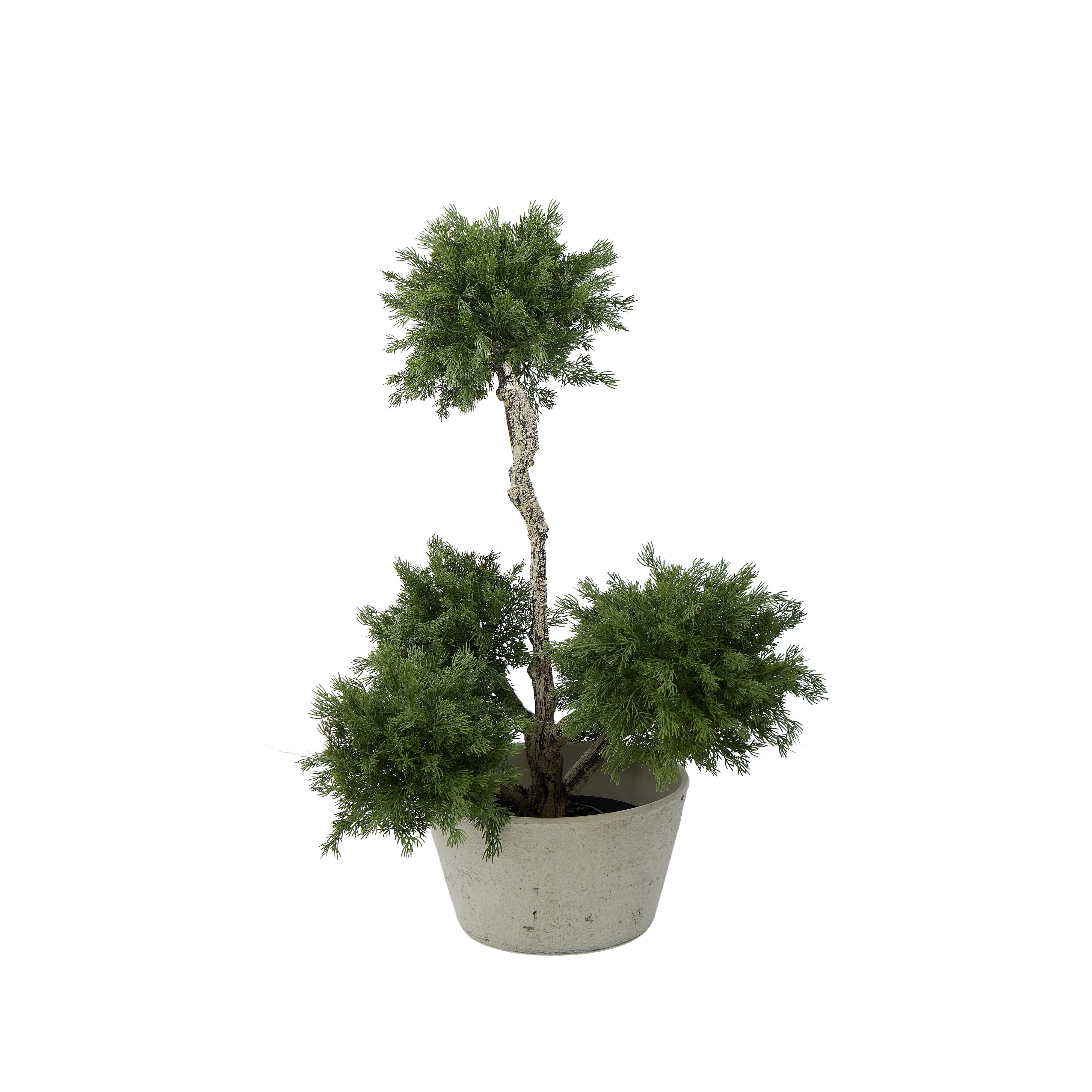 Rogue Rustic Stone Look Shallow Planter Pot Rustic Cream 34.5 x 19.5cm