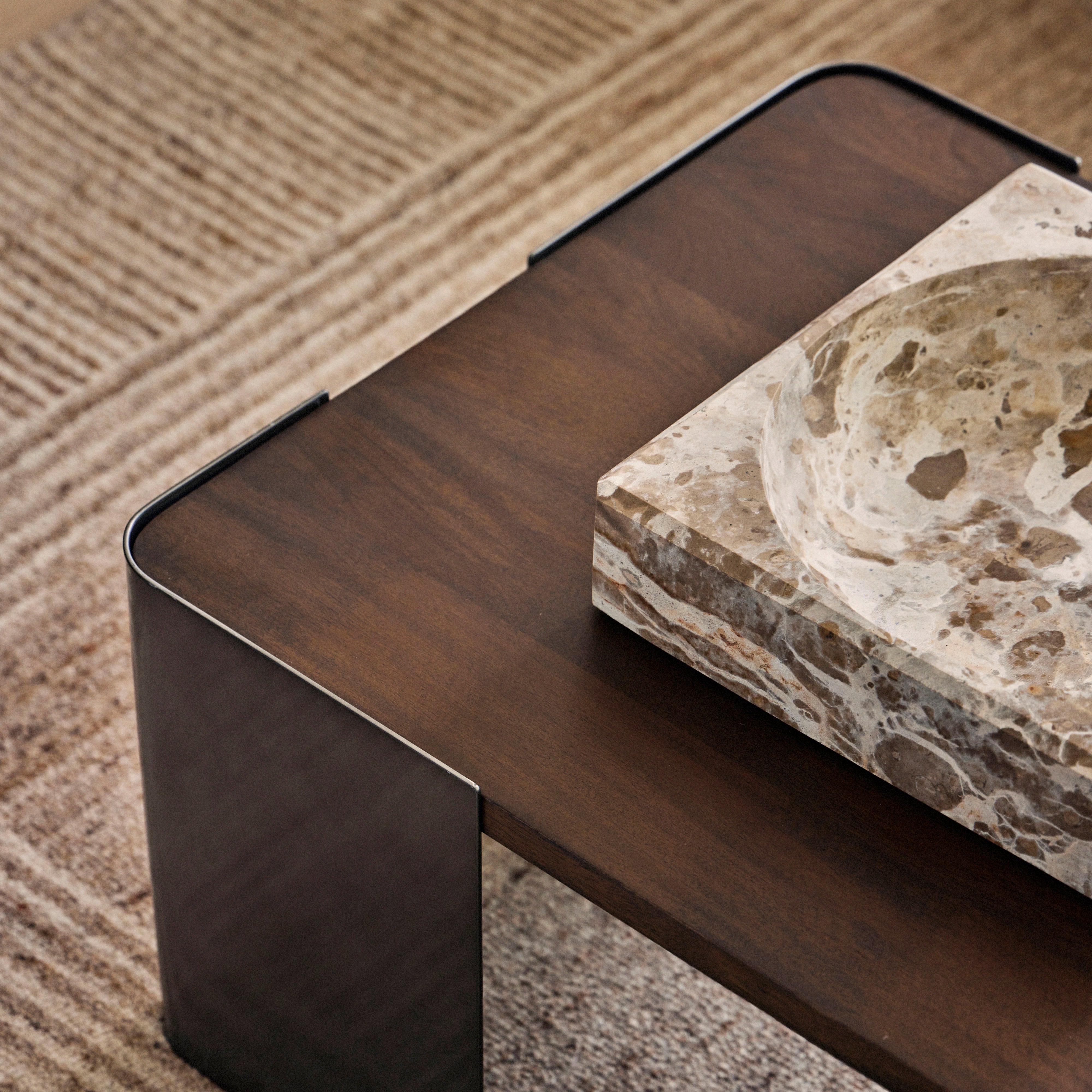 Grand Designs Carprani Marble Statement Bowl Chocolate