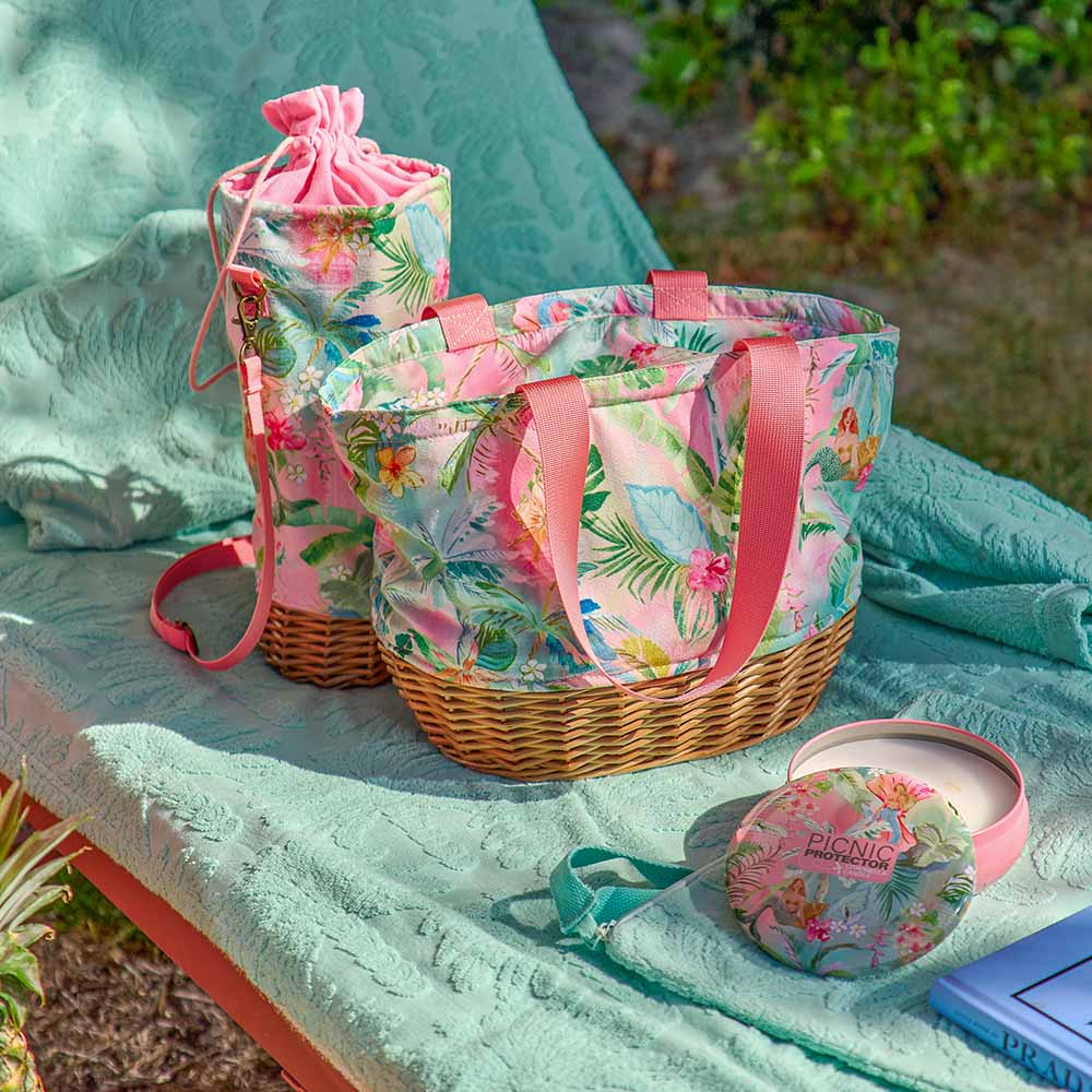 Annabel Trends Picnic Bottle Bag Wicker Tiki Island