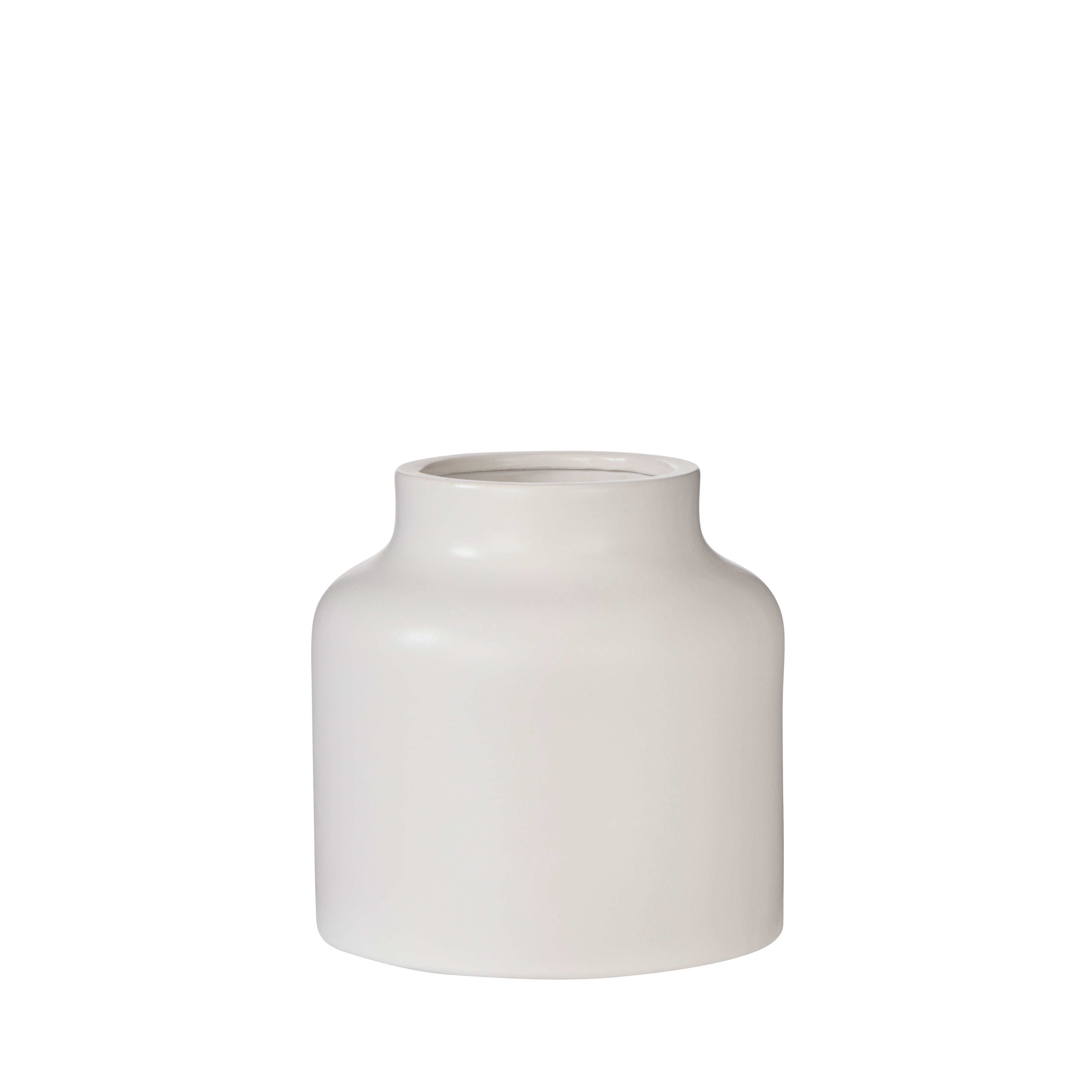 Rogue Oakley Vase White 20 x 19.5cm