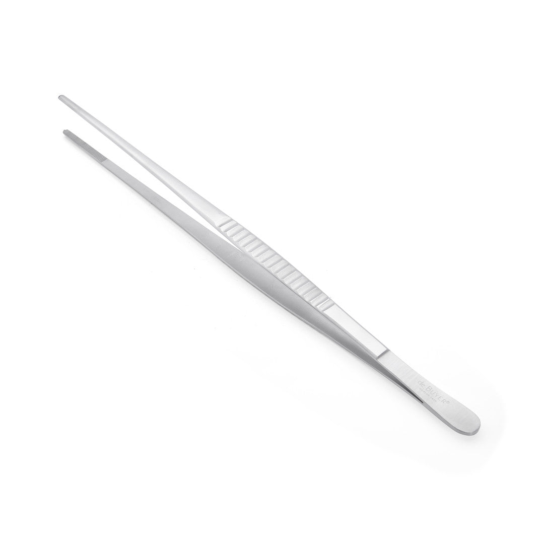de Buyer Stainless Steel Straight Plating Tweezers 30cm