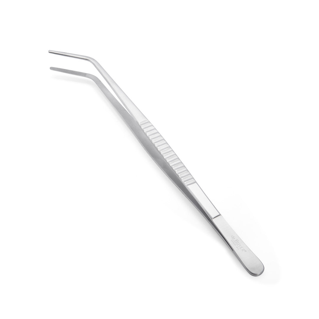 de Buyer Stainless Steel Curved Plating Tweezers 30cm