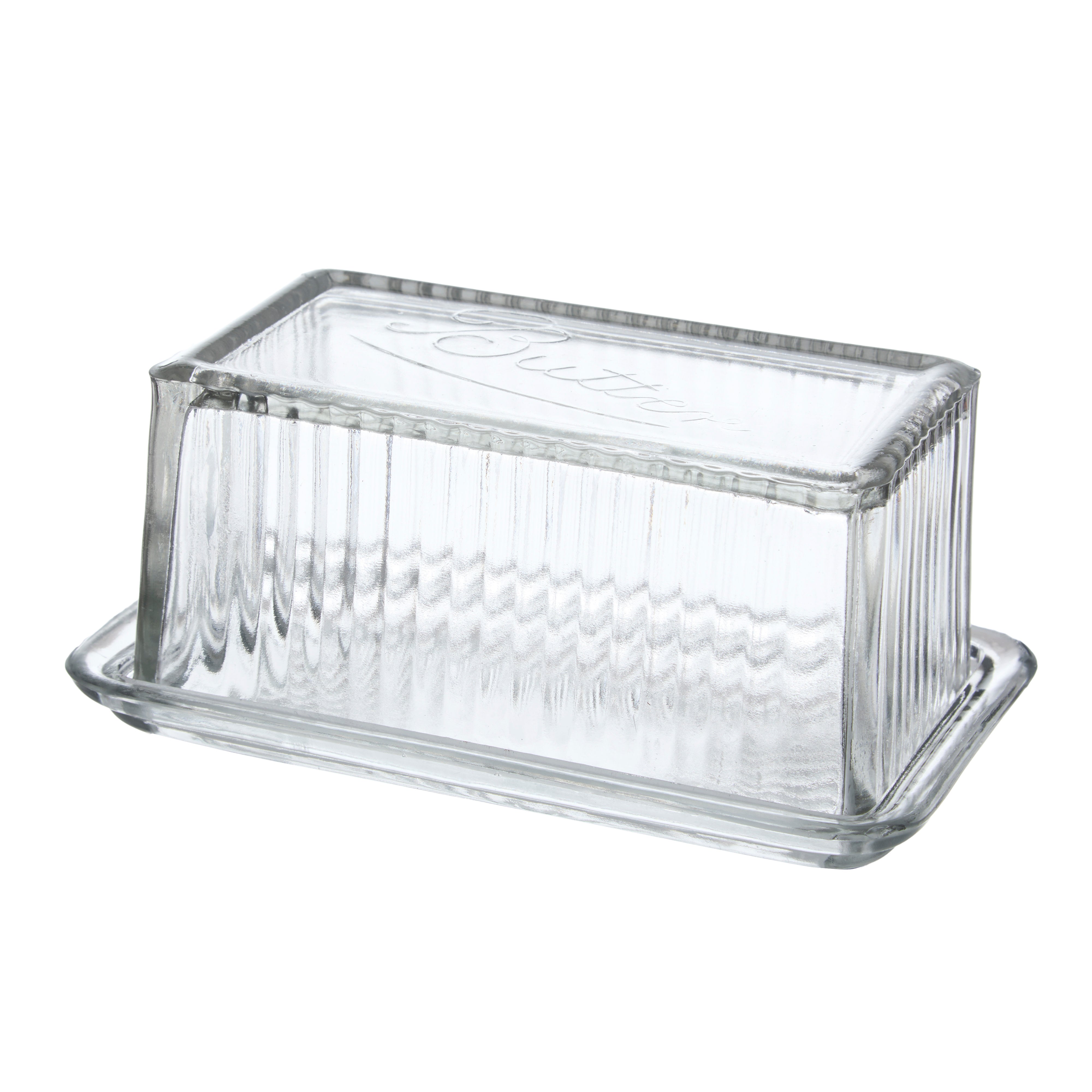 Davis & Waddell Eltham Glass Butter Dish Clear