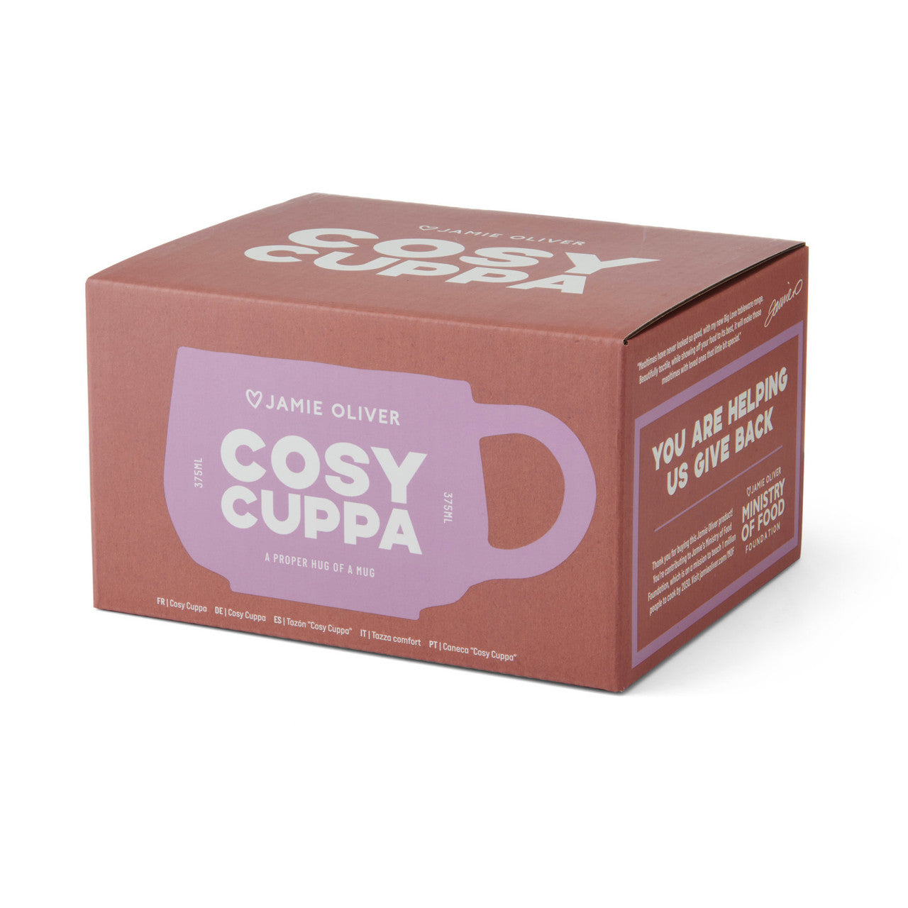 Jamie Oliver Big Love 375ml Cosy Cuppa Mug Pink