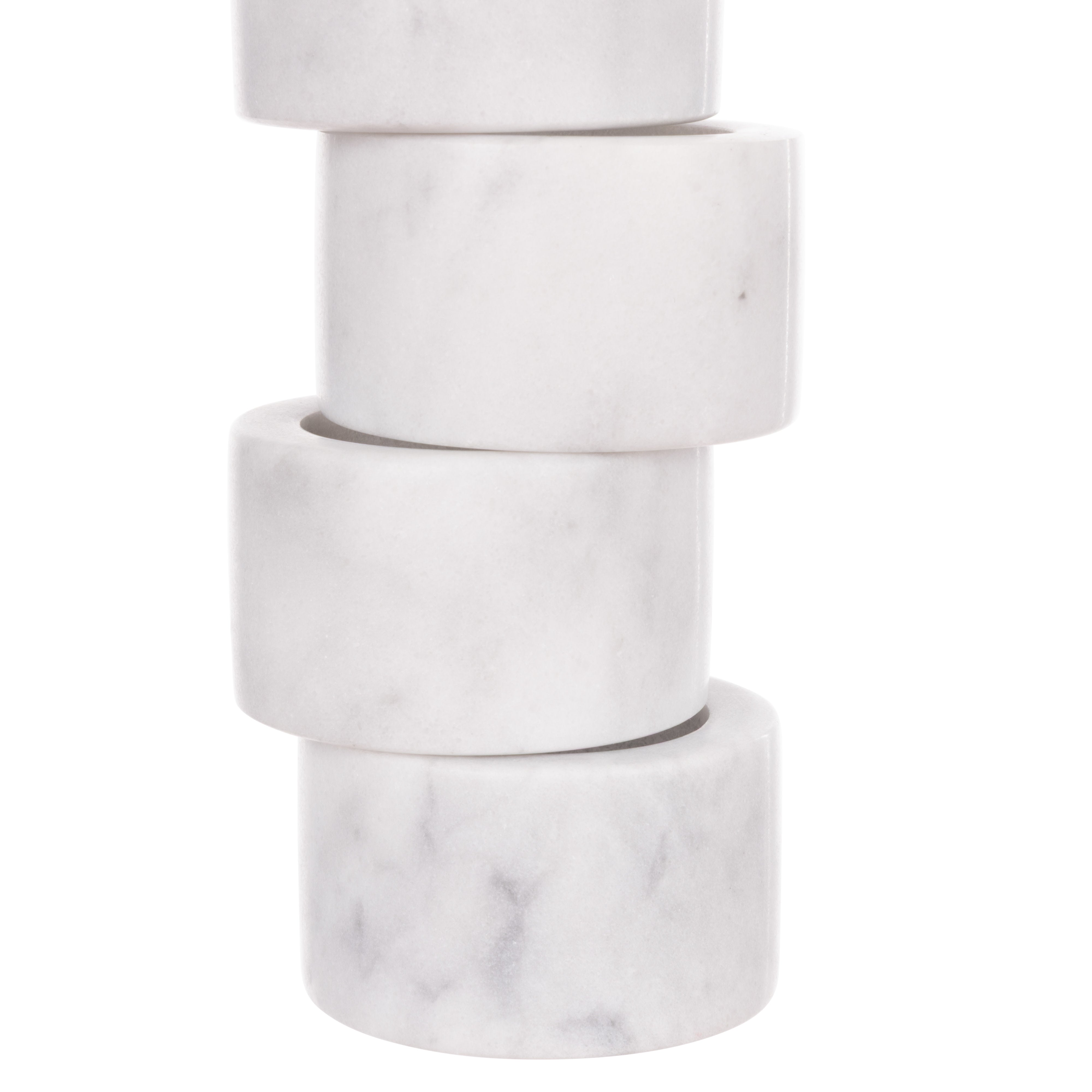 Davis & Waddell Nuvolo Marble Napkin Rings 4 Piece Set