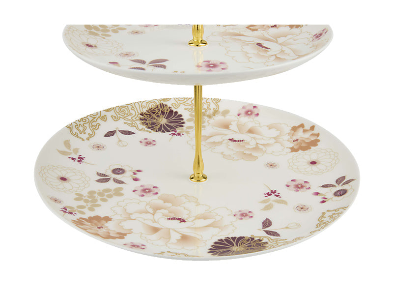 Maxwell & Williams Kimono 3 Tiered Cake Stand White 16 20 27.5 x 37cm