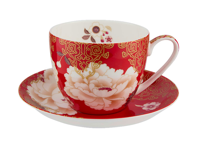 Maxwell & Williams Kimono Cup & Saucer White 300ml