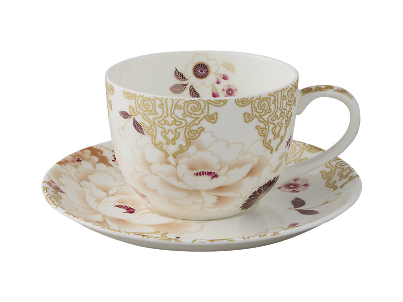 Maxwell & Williams Kimono Cup & Saucer White 300ml