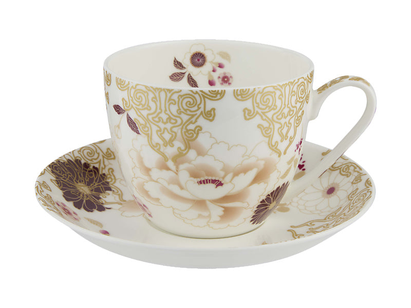 Maxwell & Williams Kimono Breakfast Cup & Saucer Red 480ml