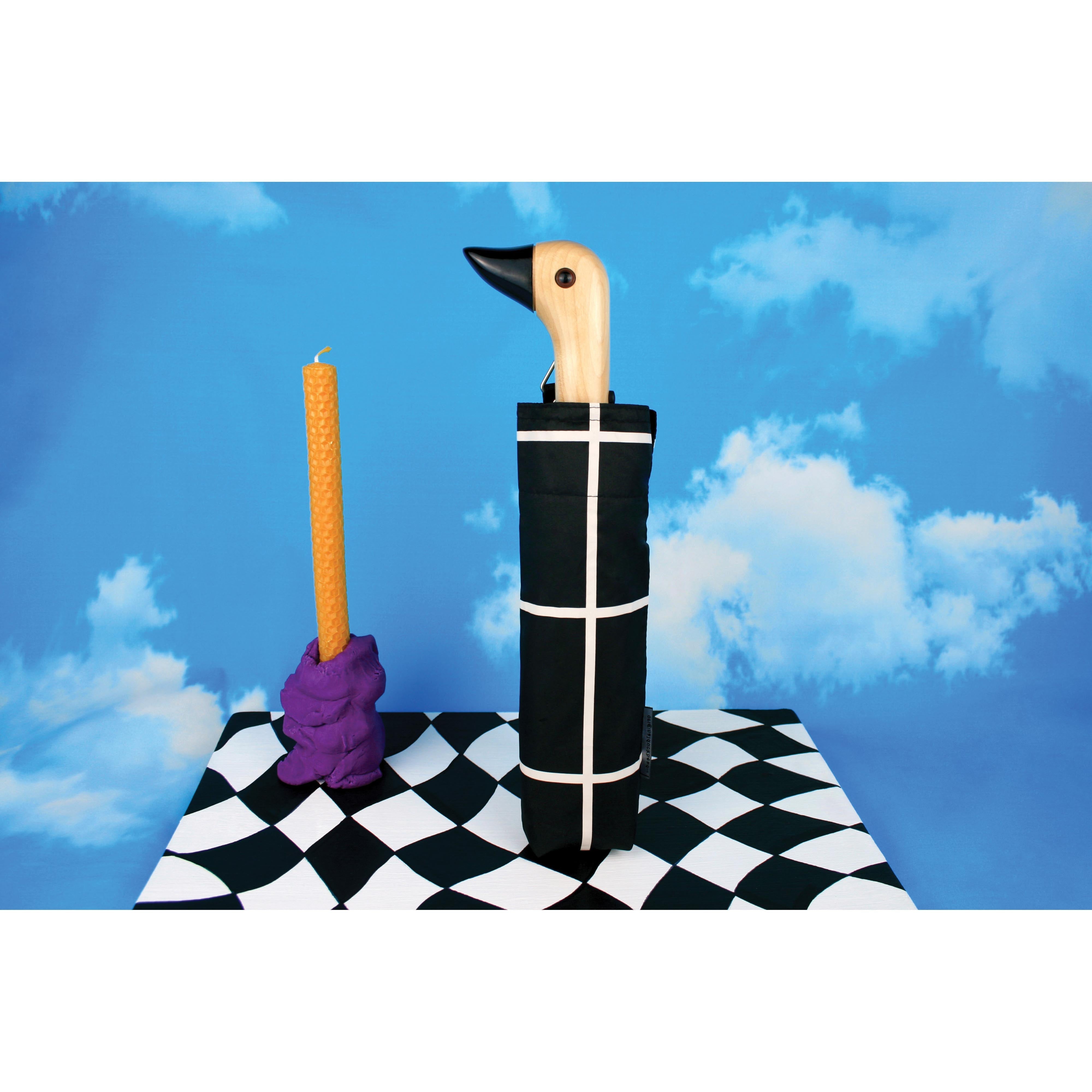 Original Duckhead Duck Umbrella Compact Black Grid