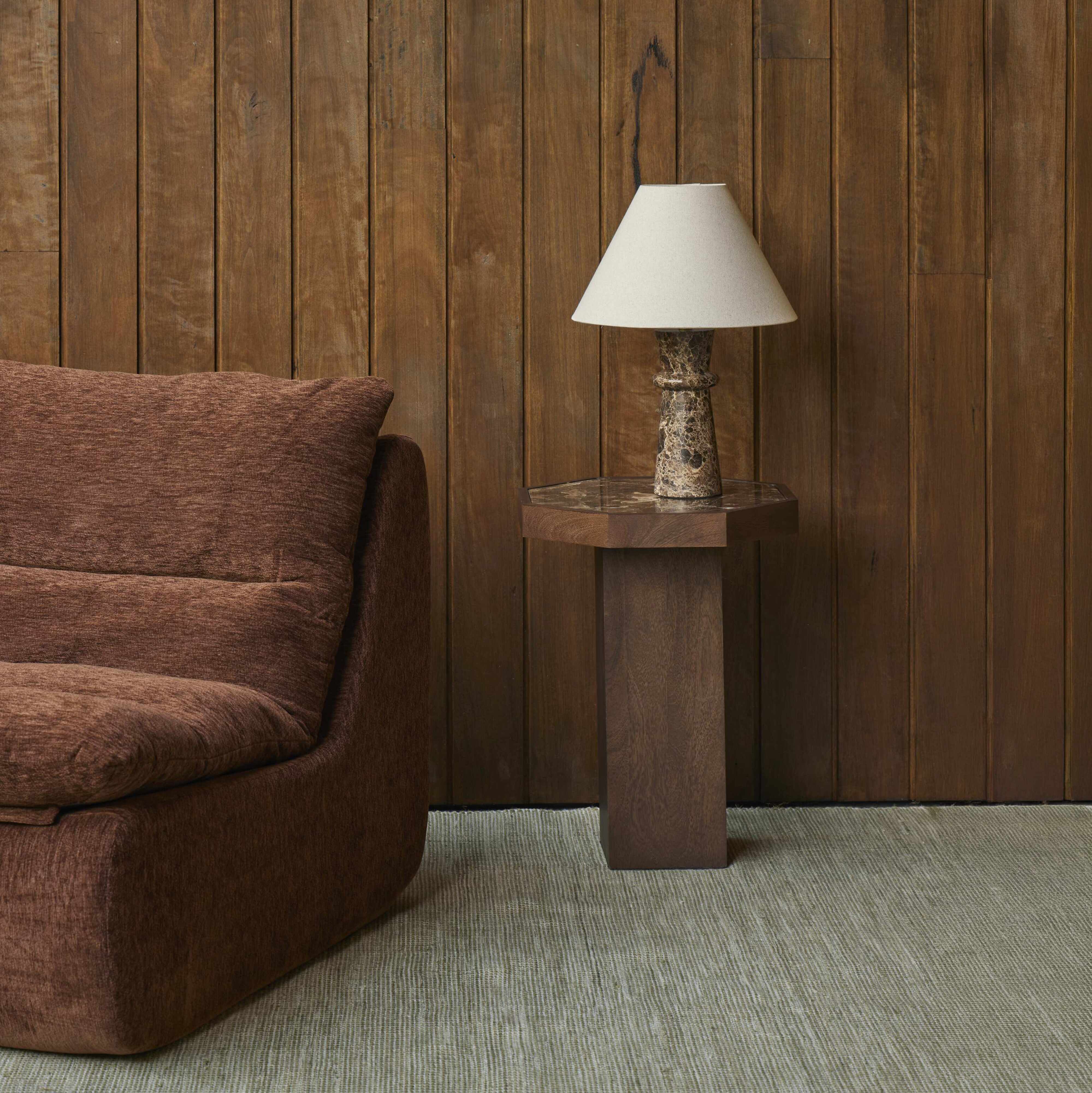 Amalfi Violet Table Lamp Brown & Natural