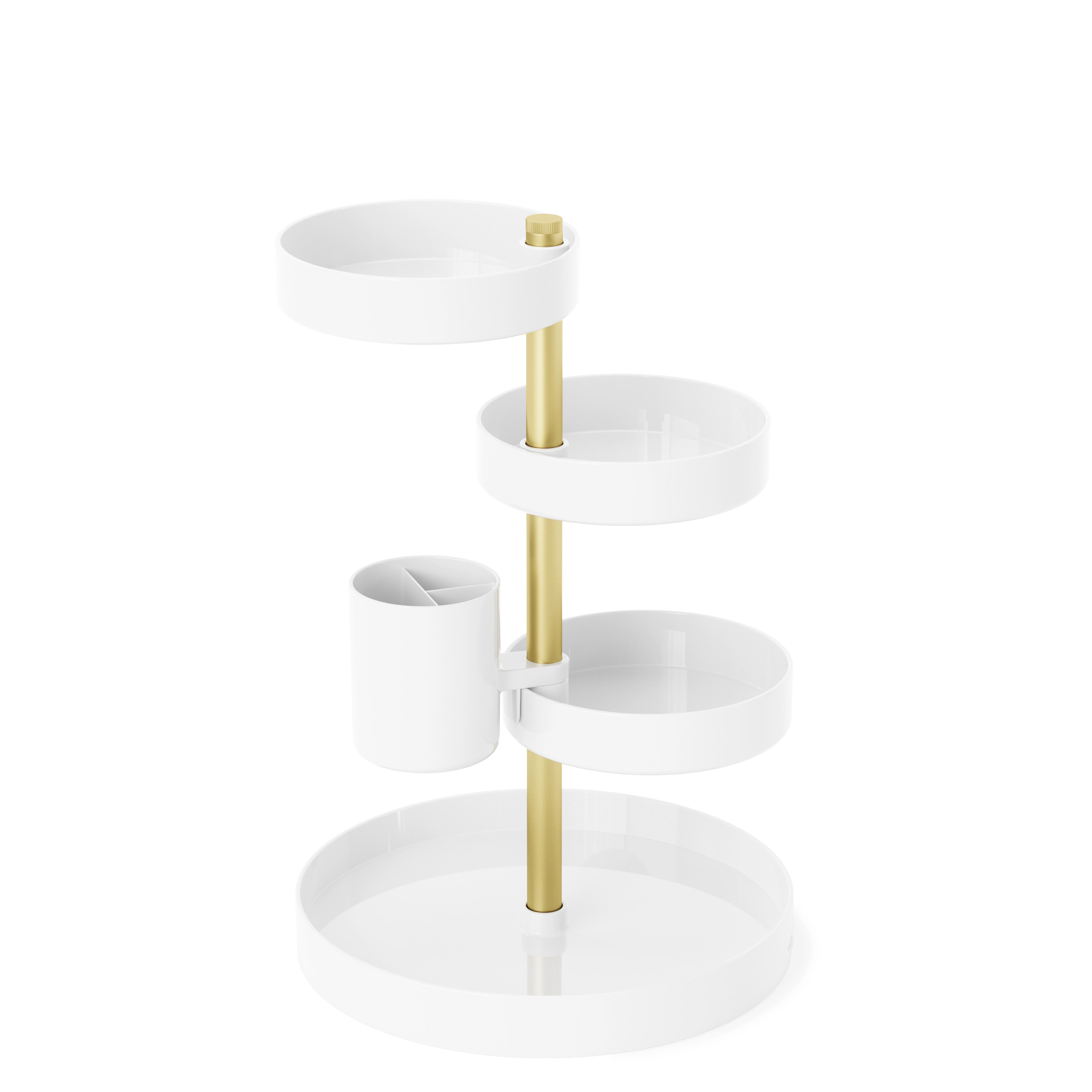 Umbra Pirouette Organizer White & Brass