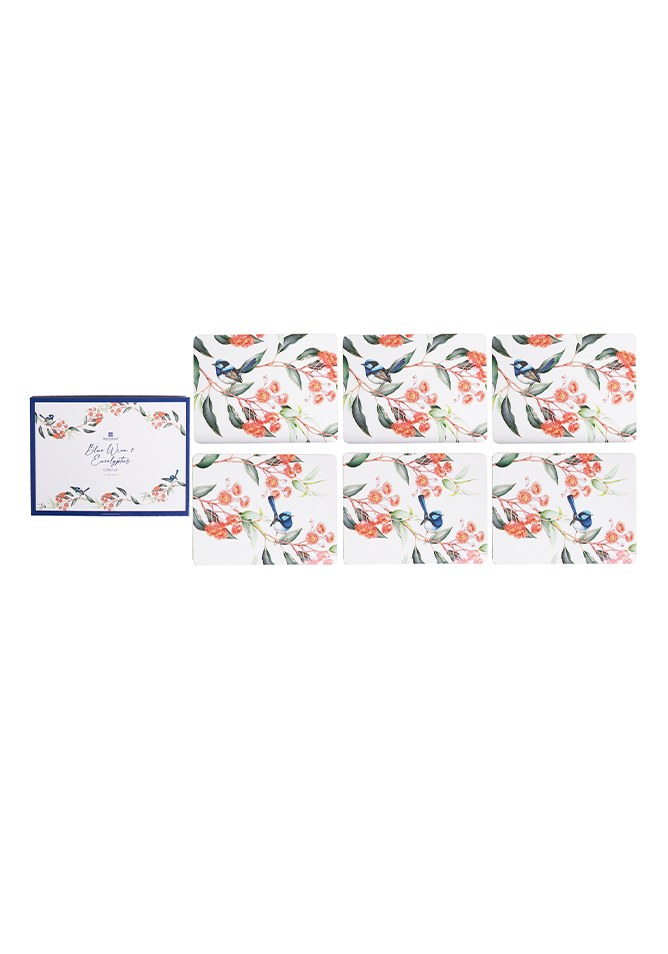Ashdene Blue Wren & Eucalyptus 6pk Placemat