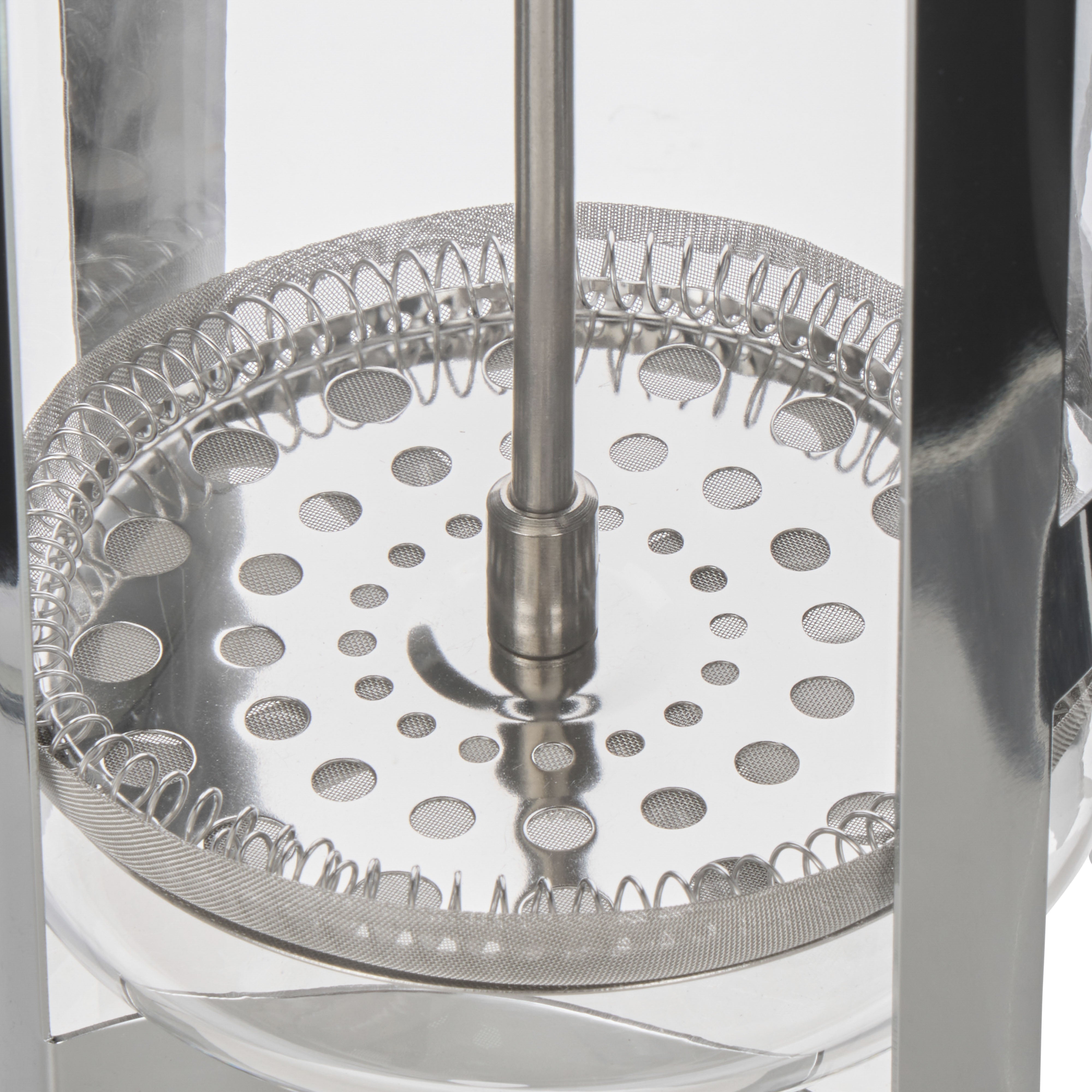 Leaf & Bean Glass Press Plunger 8 Cup (1L) Clear & Stainless Steel