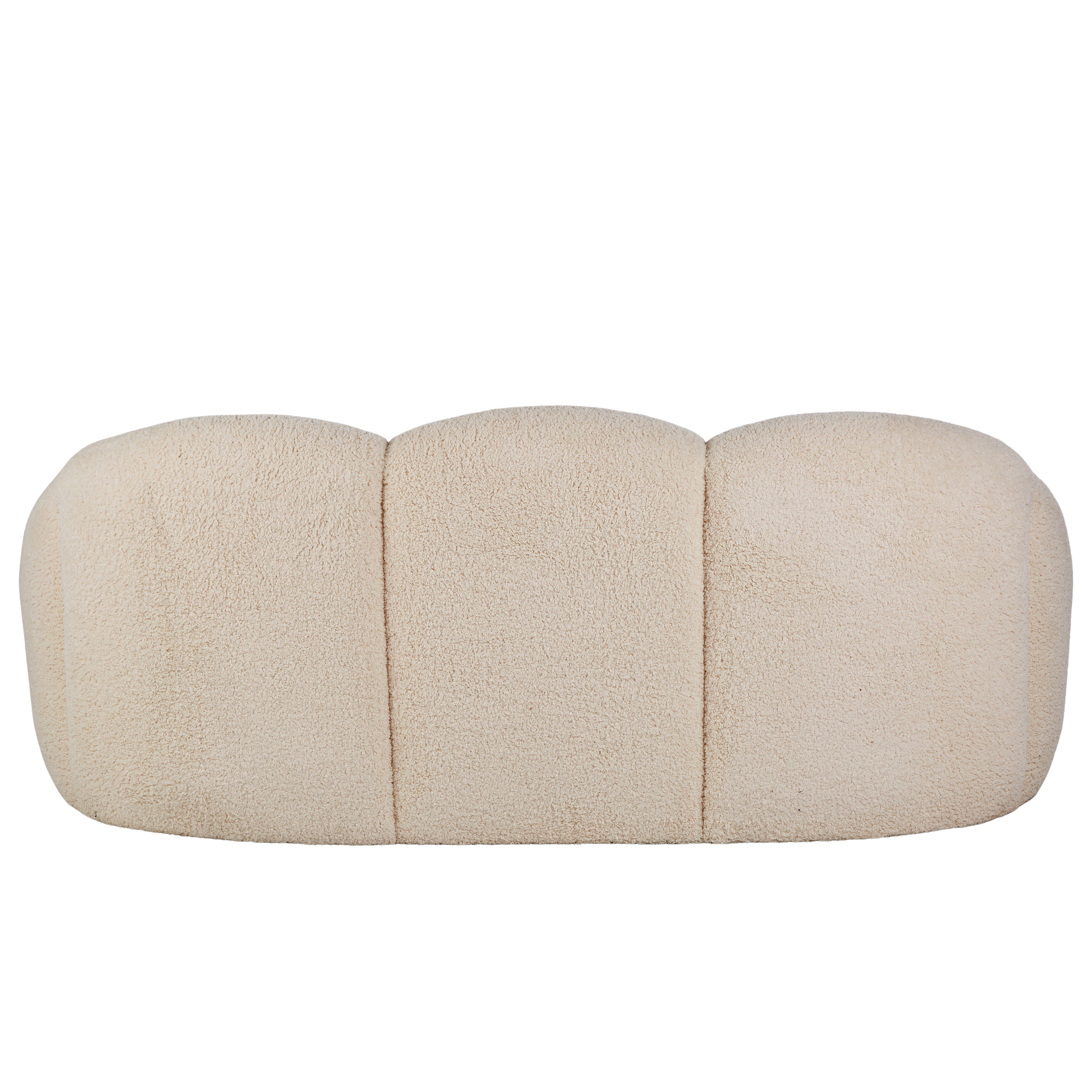 Amalfi Formes Teddy Bear Curved 3 Seater Sofa Off White