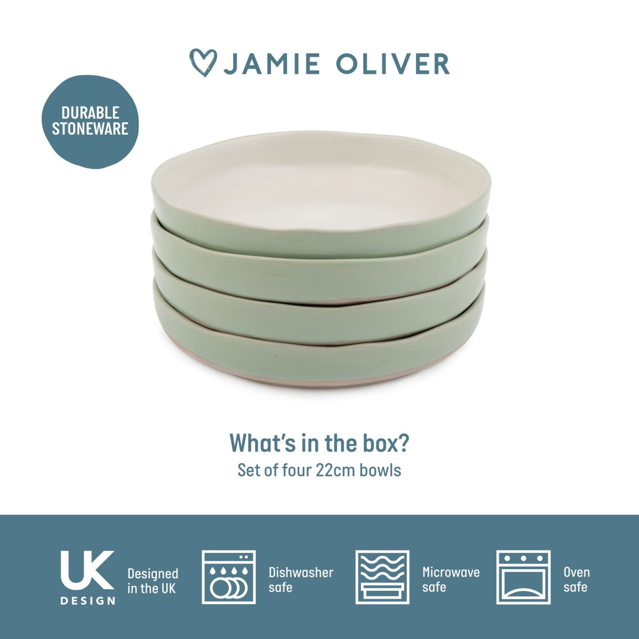 Jamie Oliver Big Love 22cm Dishy Bowls Set of 4