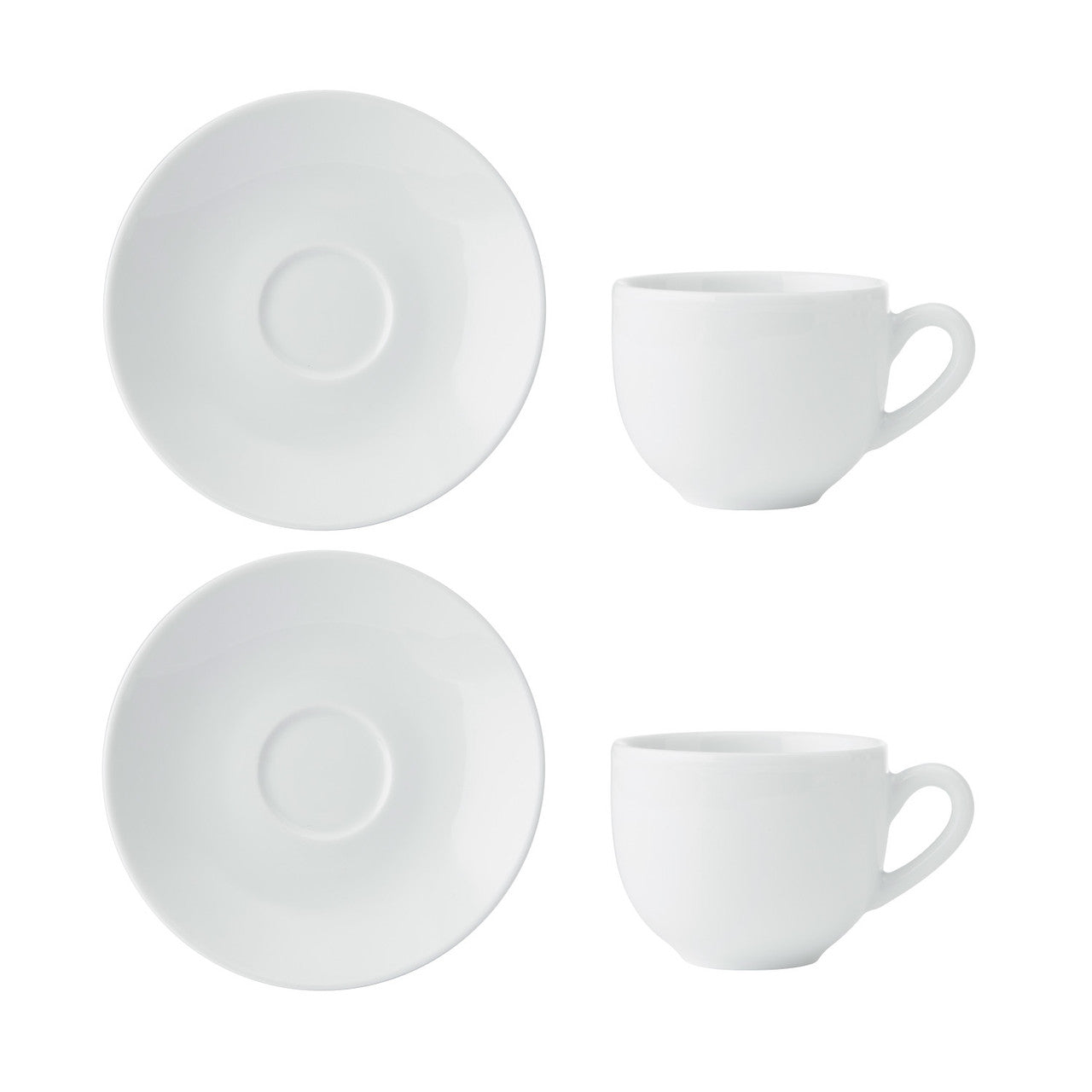 Mikasa Chalk Porcelain Espresso Cup & Saucer Set 2 Piece 90ml (White)