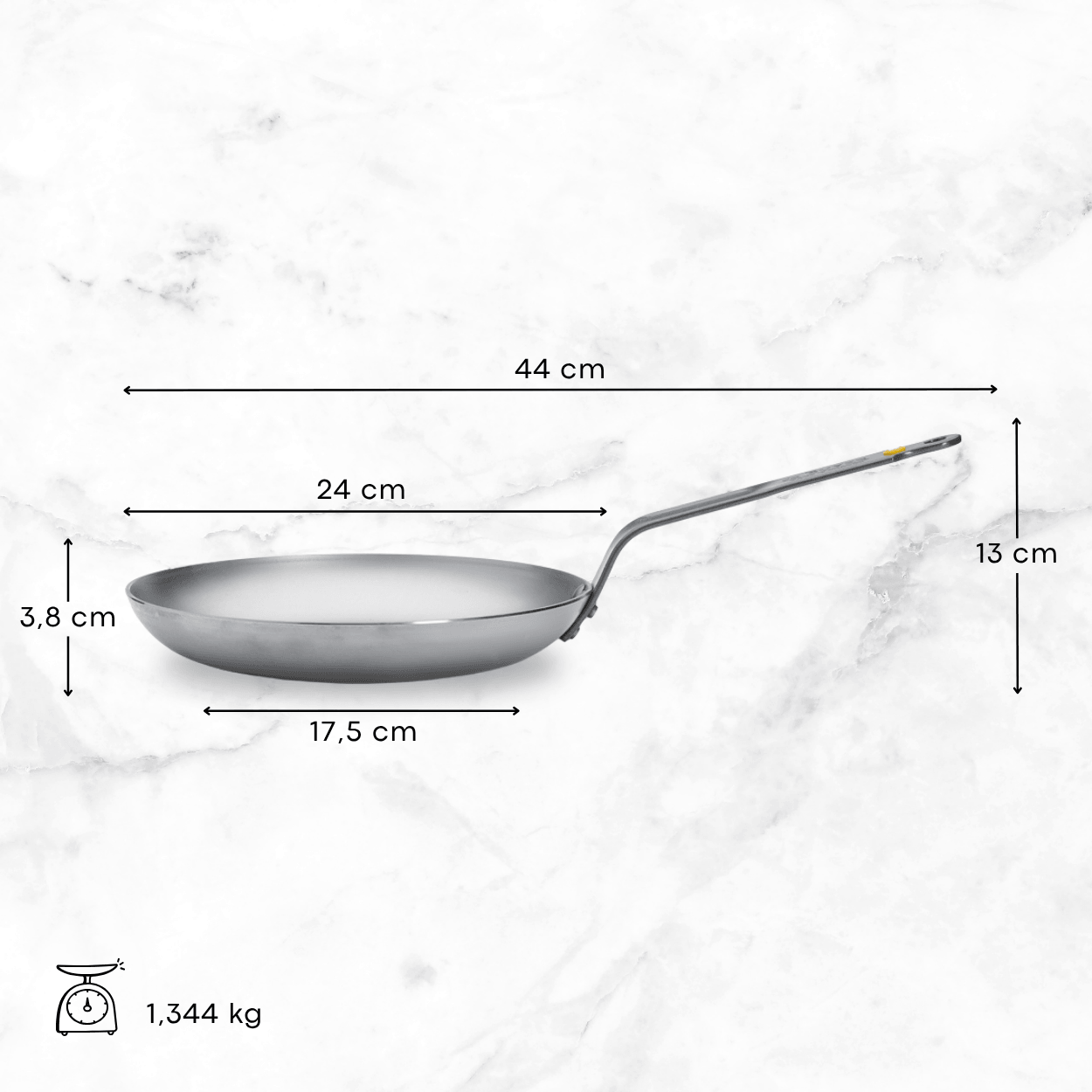 de Buyer Mineral B Omelette Pan 24cm