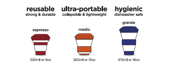 Evo Eco-Friendly Collapsible Cup Raspberry (Single)