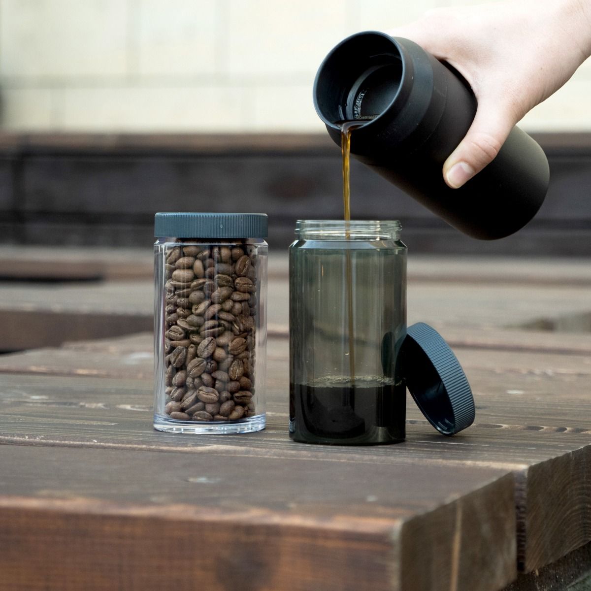 Comandante Polymer Bean Jar & Lid Large - Smoke