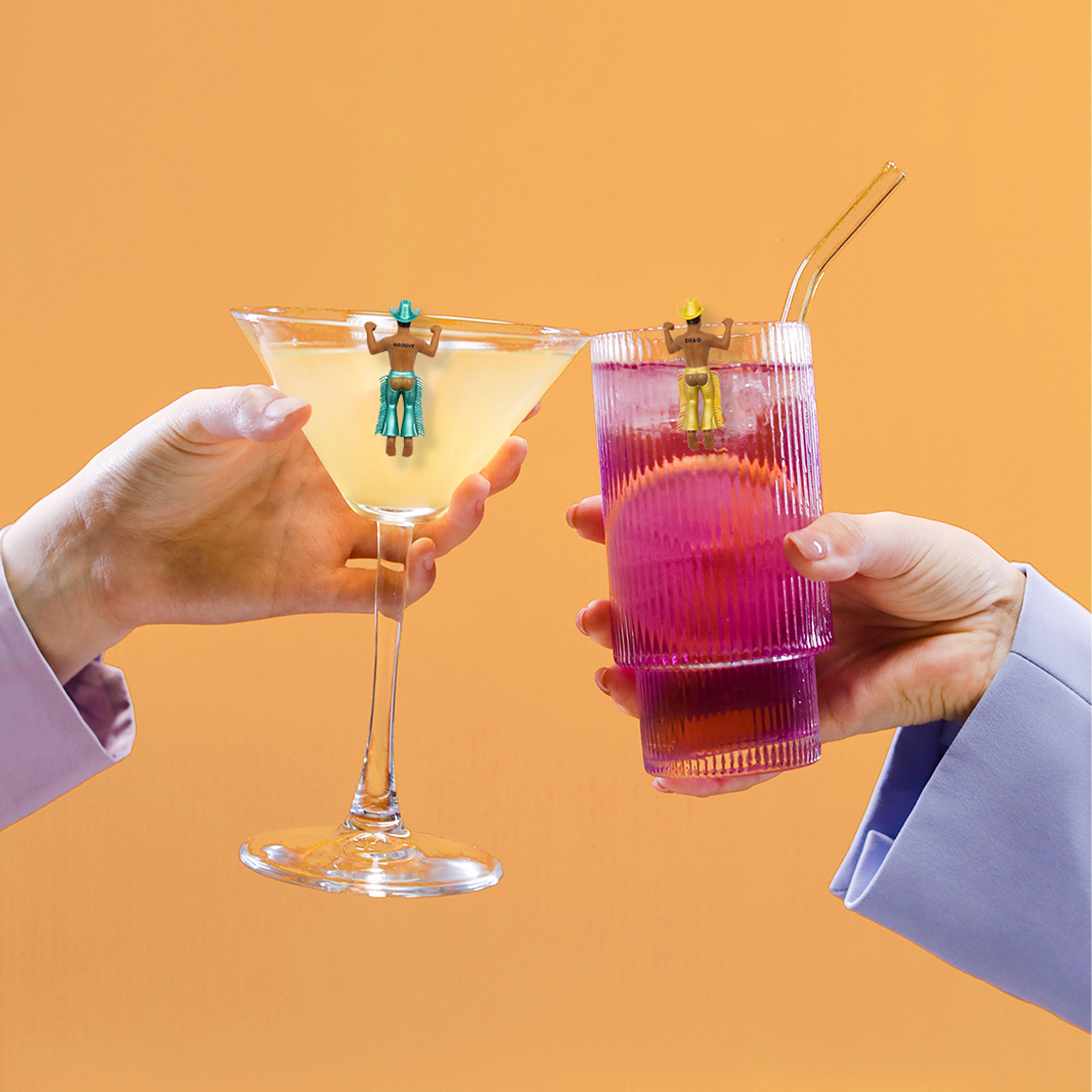 Drinking Buddies Disco Cowboy Drink Markers 4 Piece Set