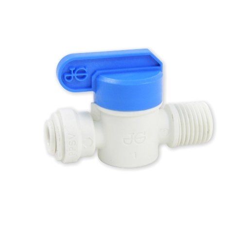 John Guest Shut Off Valve - 1/4" NPTF Male to 1/4" PF