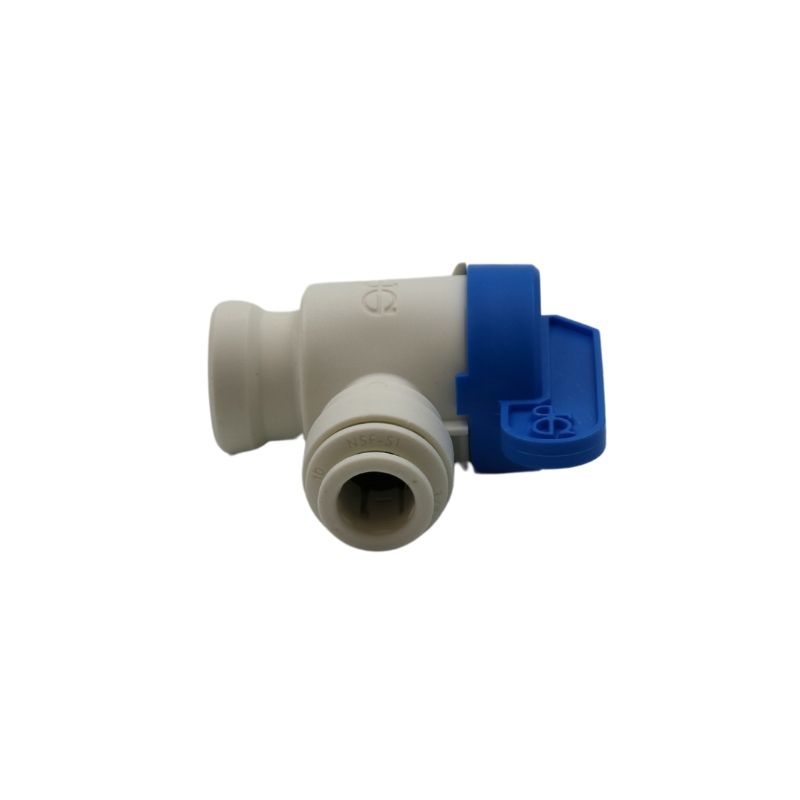 John Guest Female Elbow Shut Off Valve 3/8 PF 1/4 NPTF