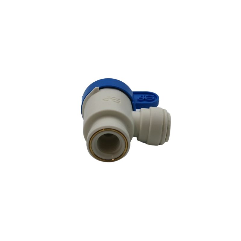 John Guest Female Elbow Shut Off Valve 3/8 PF 1/4 NPTF