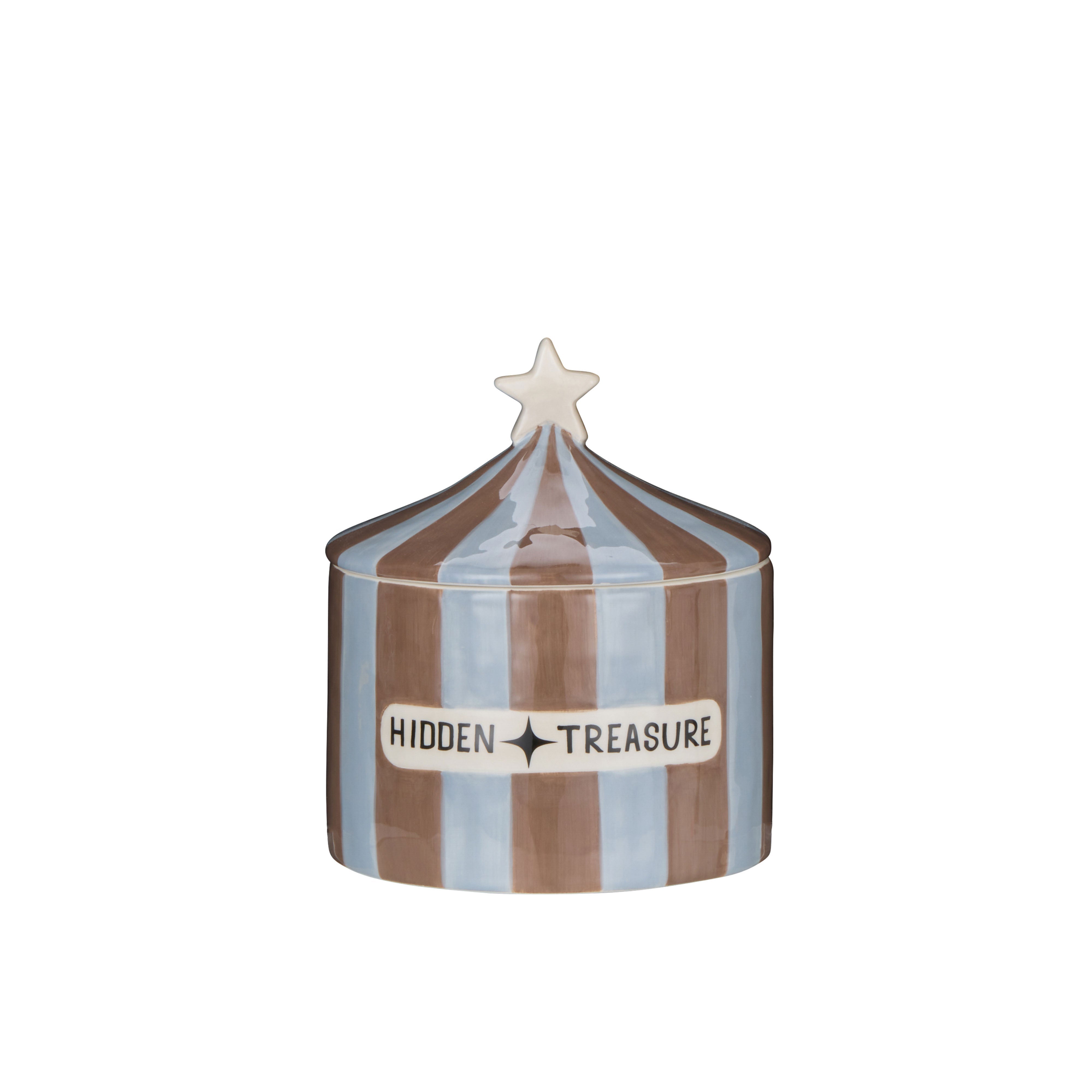 Emporium Hidden Treasure Cannister Blue & Brown