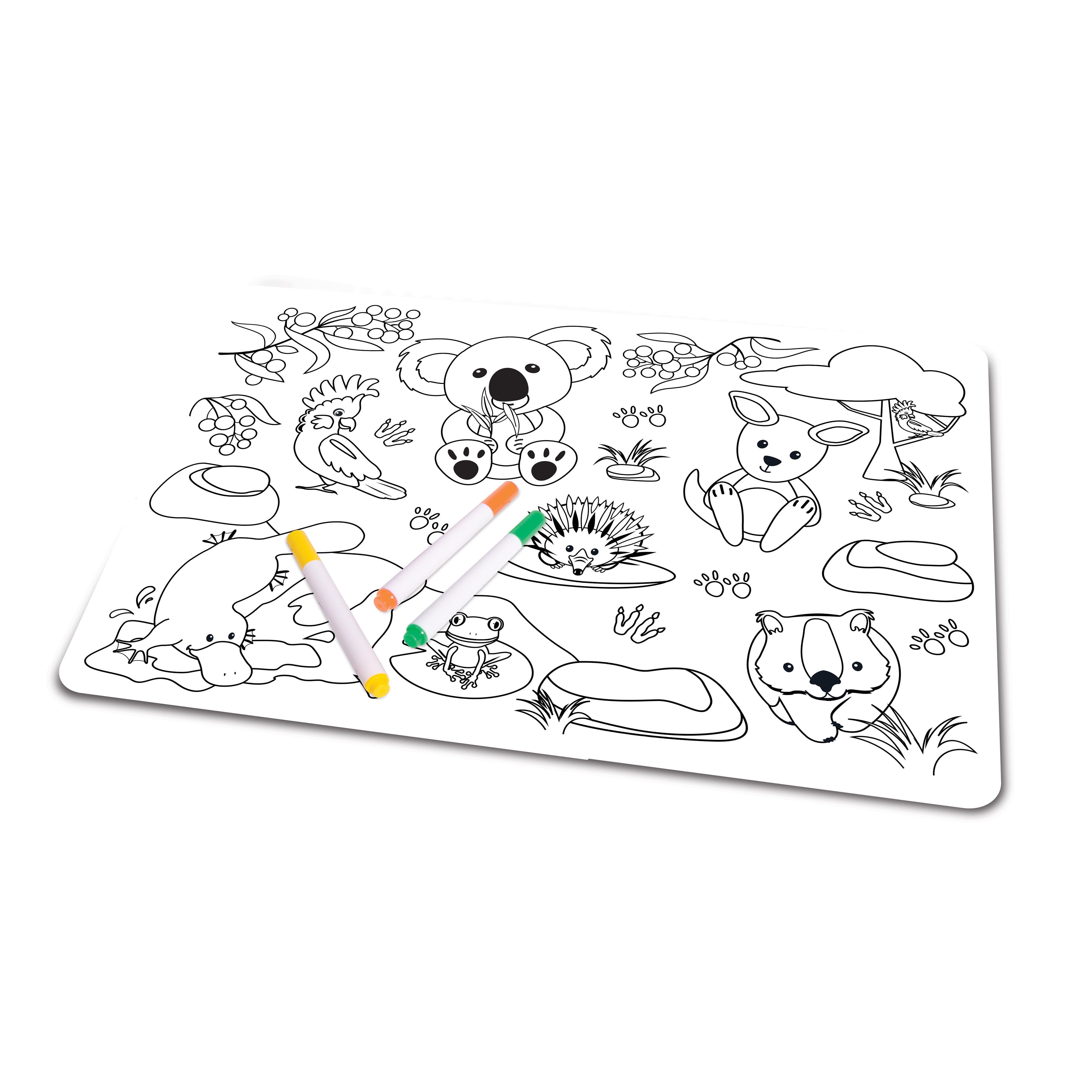 The Australian Collection Colour in Placemat Aussie Animals
