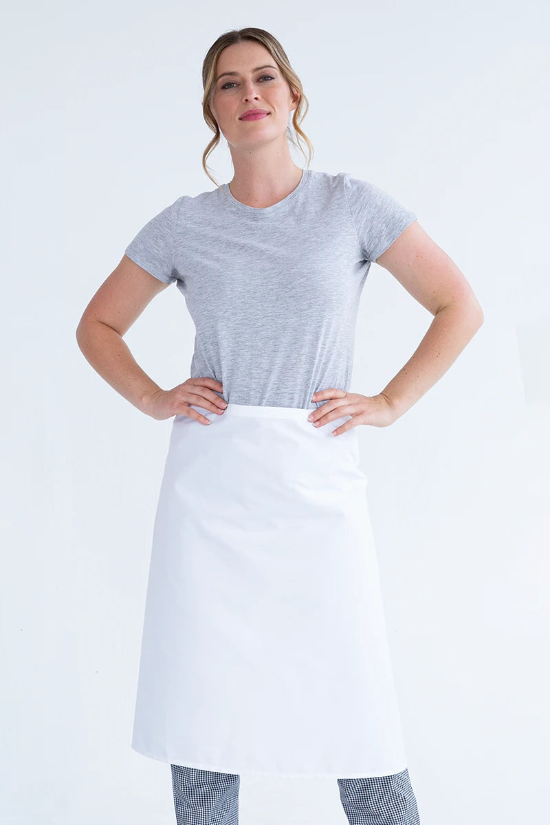 Aussie Chef 3/4 Waist Apron - White