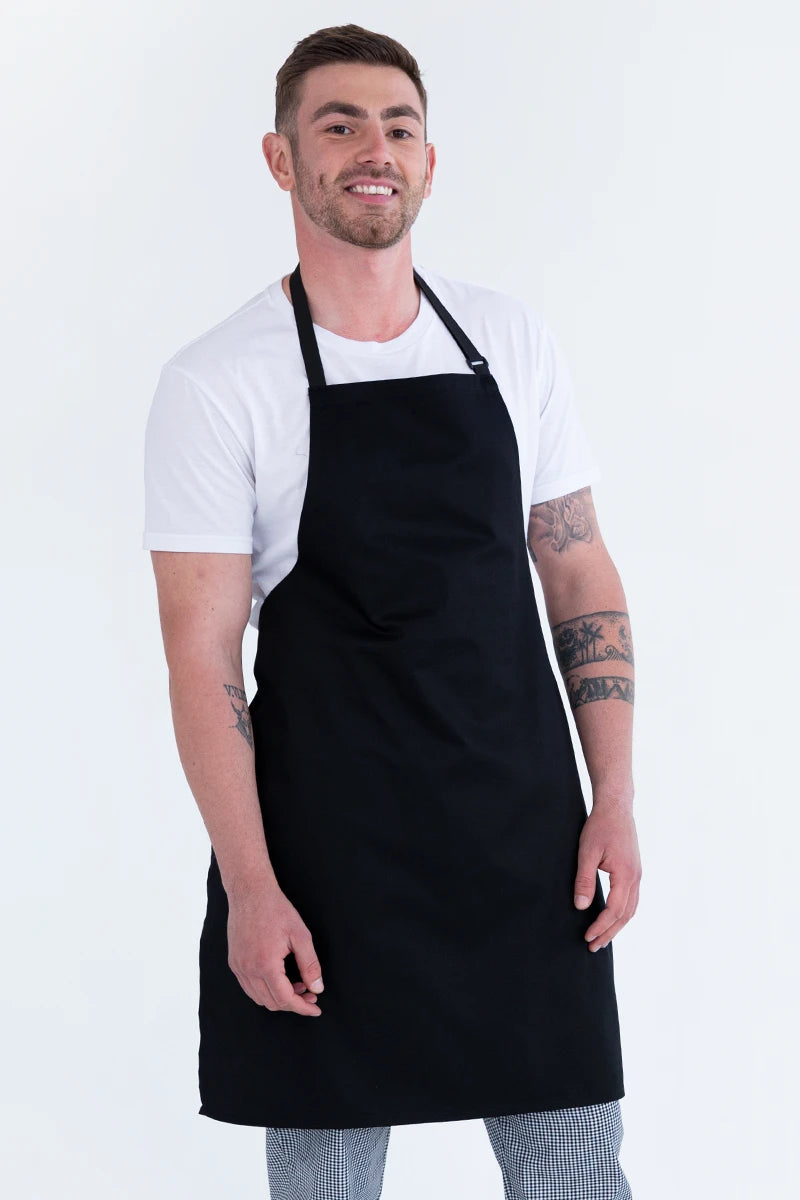 Aussie Chef Bib Apron - Black