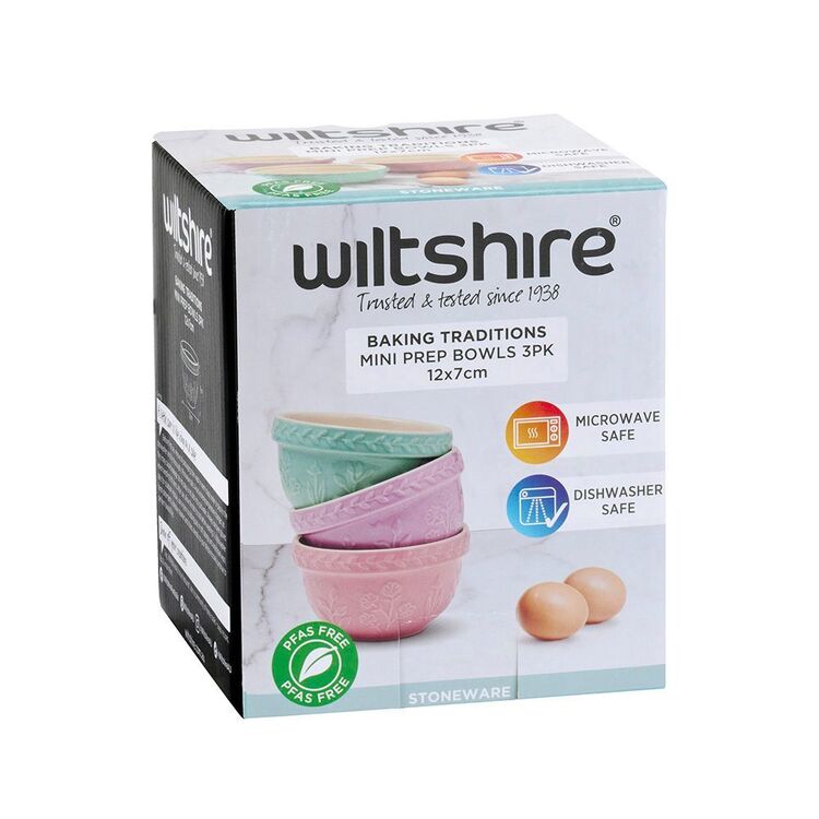 Wiltshire Baking Traditions Stoneware Mini Prep Bowl Set (3 Piece)
