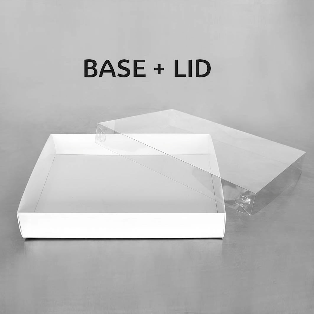 LOYAL Clear Lid Biscuit Box Rectangle 12.5x10x2(H)in