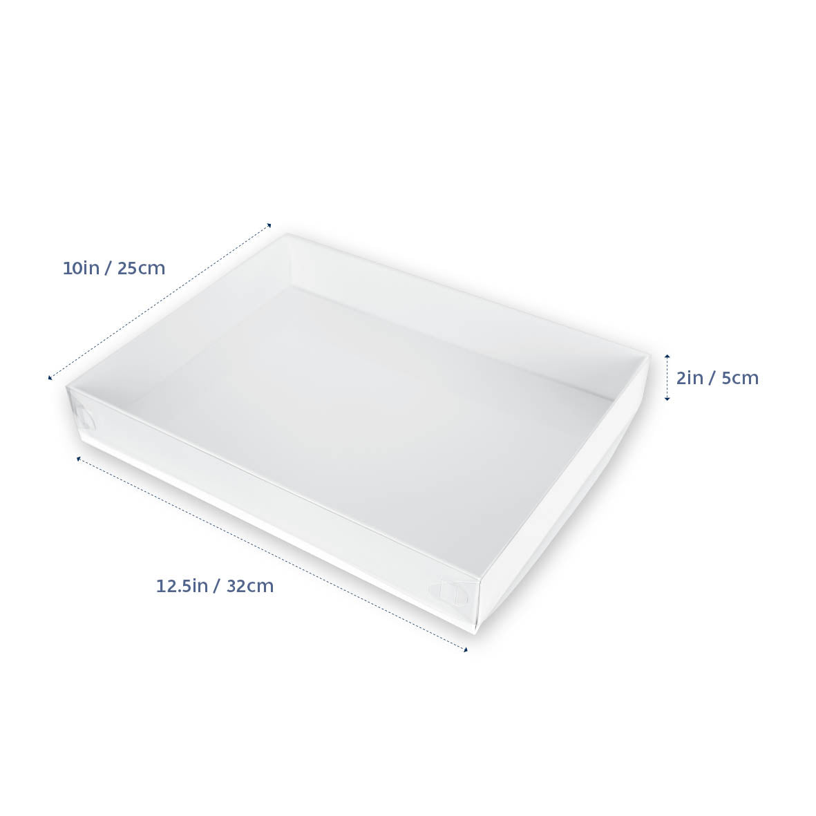 LOYAL Clear Lid Biscuit Box Rectangle 12.5x10x2(H)in